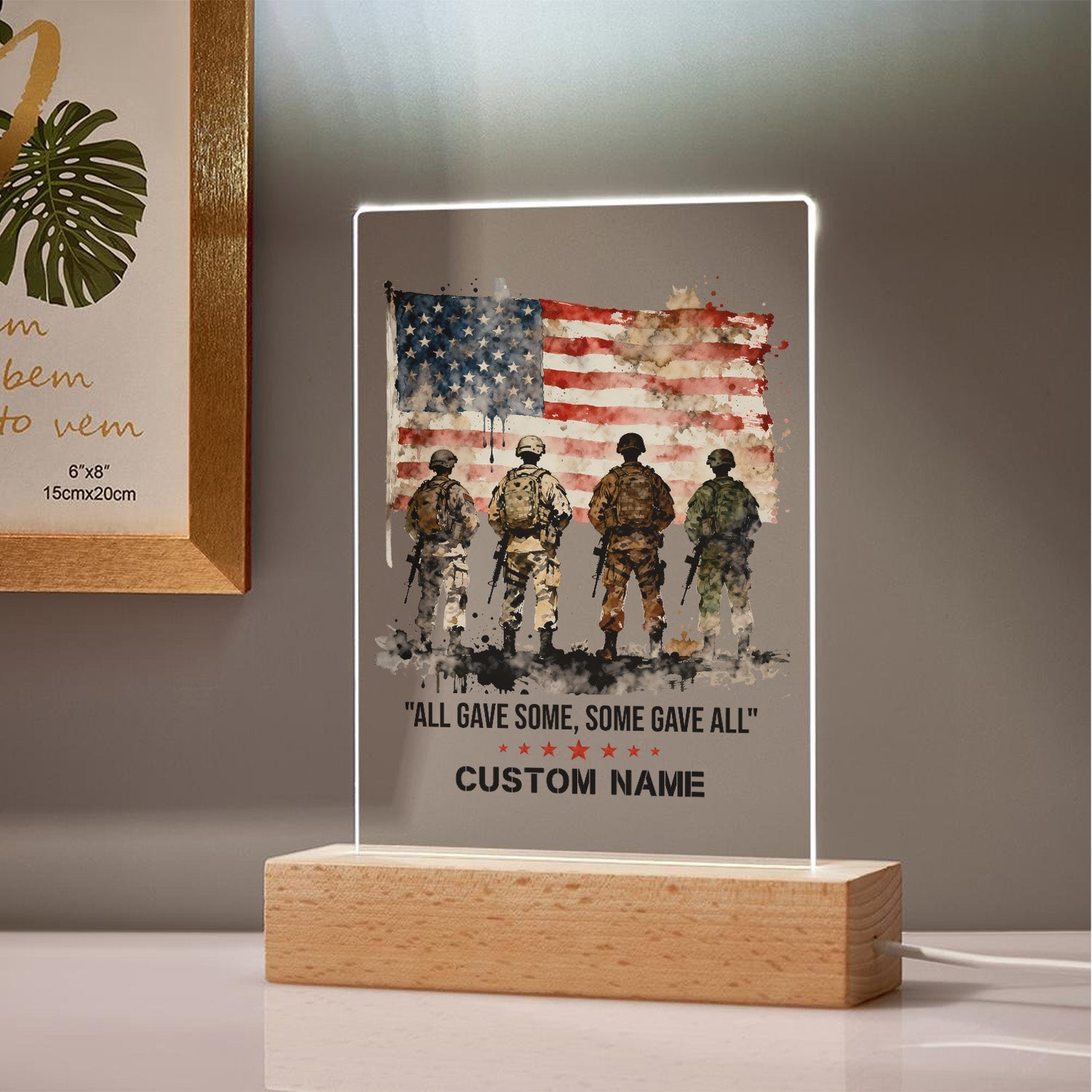 Veteran Pride Personalized Led Night Light