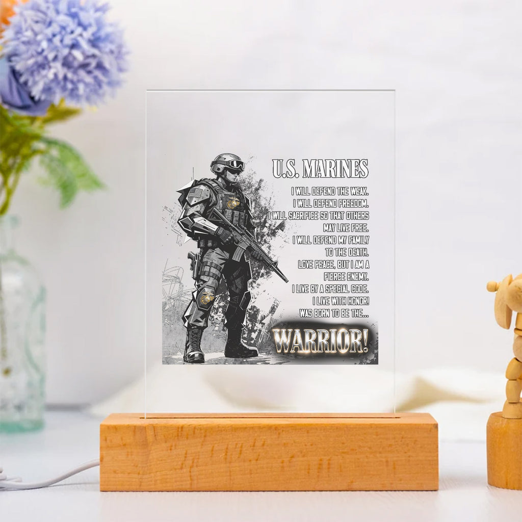 US Marines Honor Courage Led Night Light