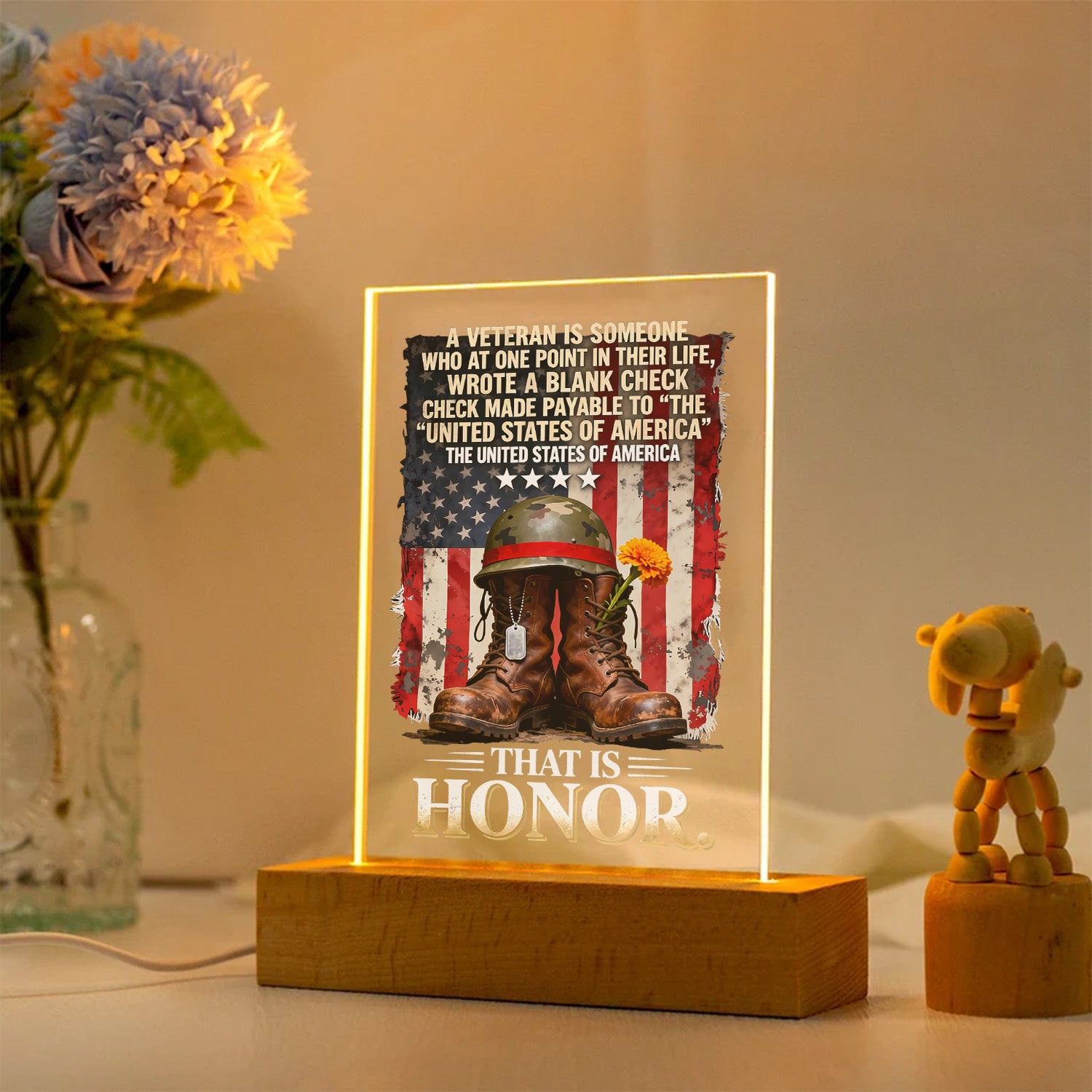 U.S. Veteran Honor Led Night Light