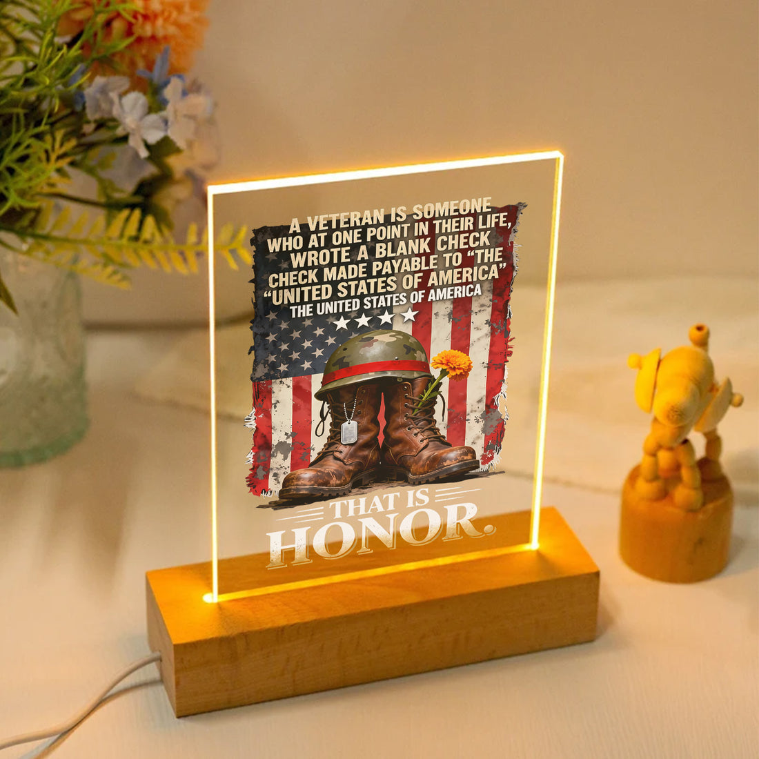 U.S. Veteran Honor Led Night Light