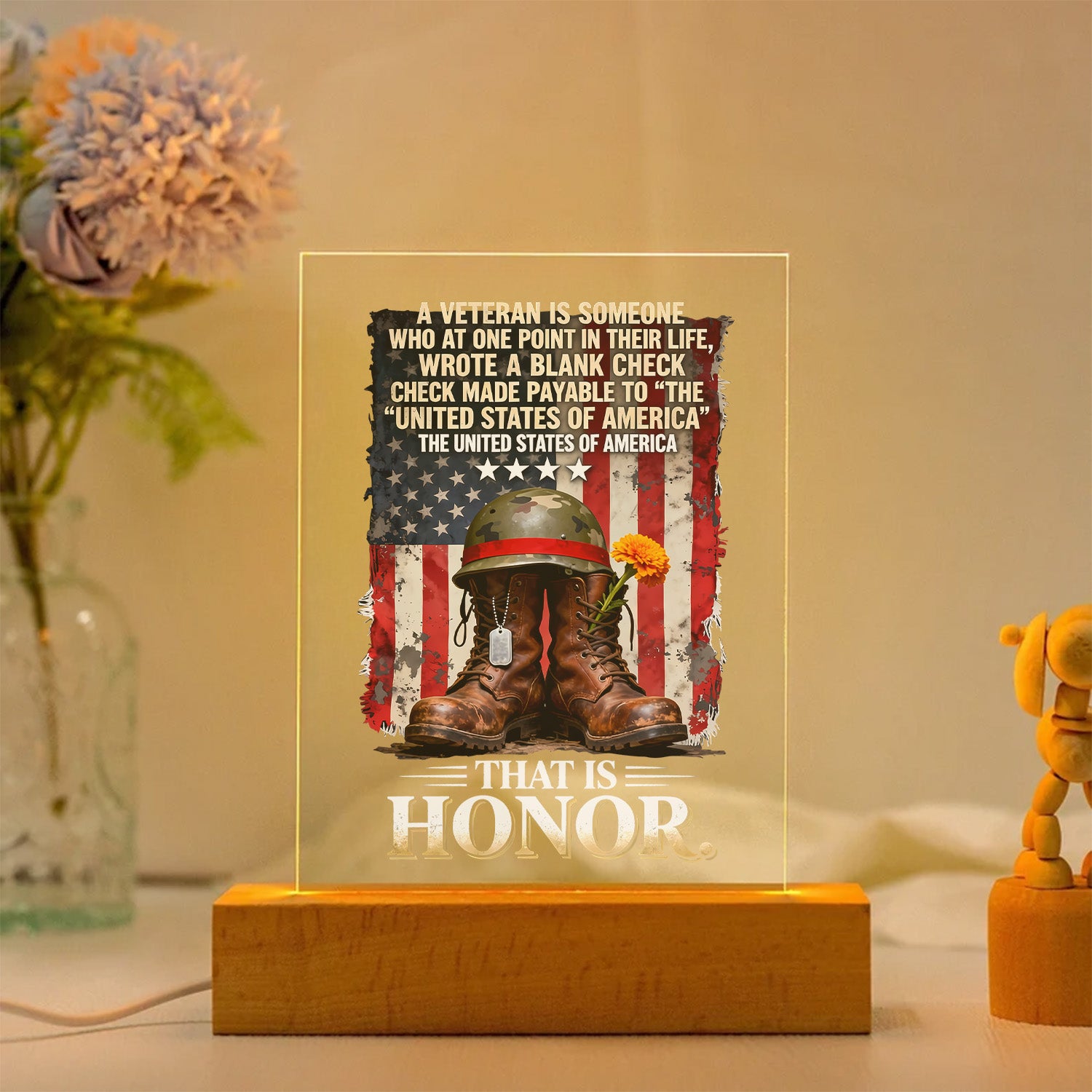 U.S. Veteran Honor Led Night Light