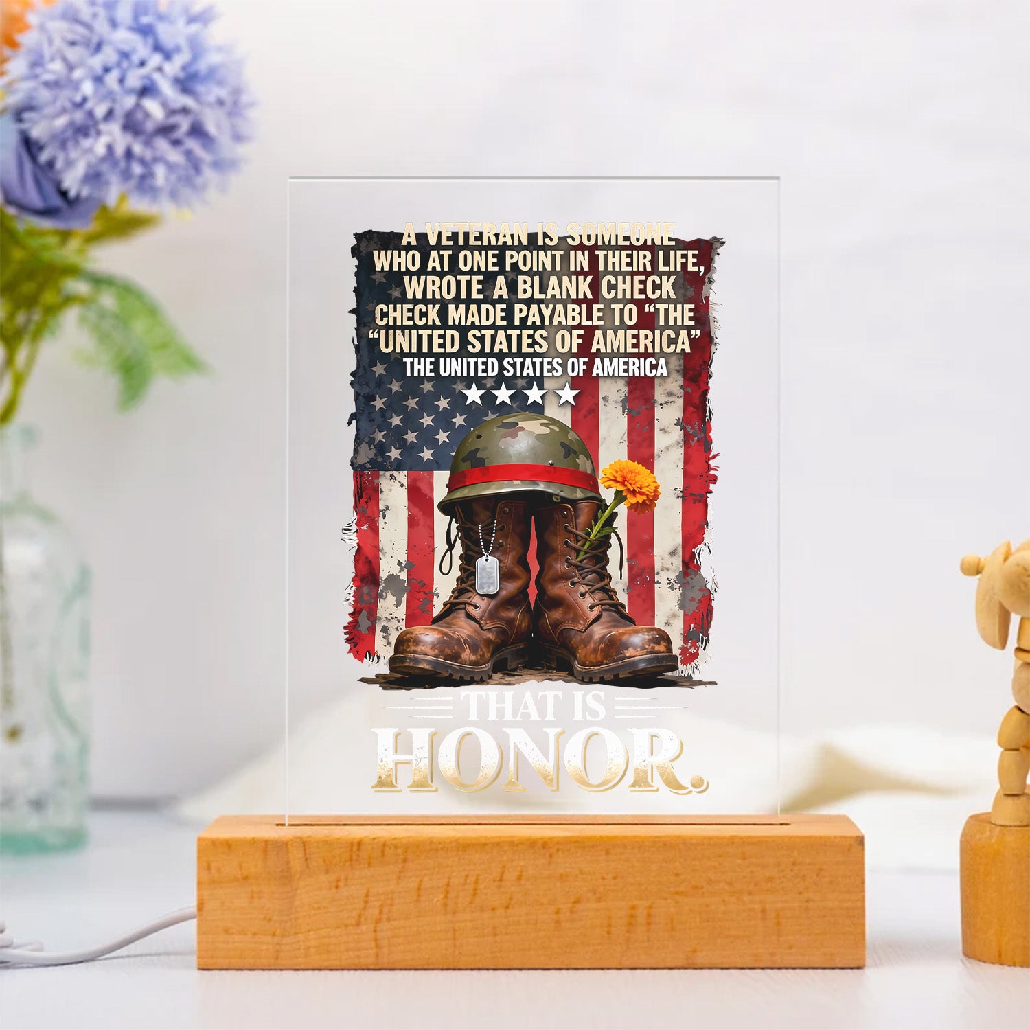 U.S. Veteran Honor Led Night Light