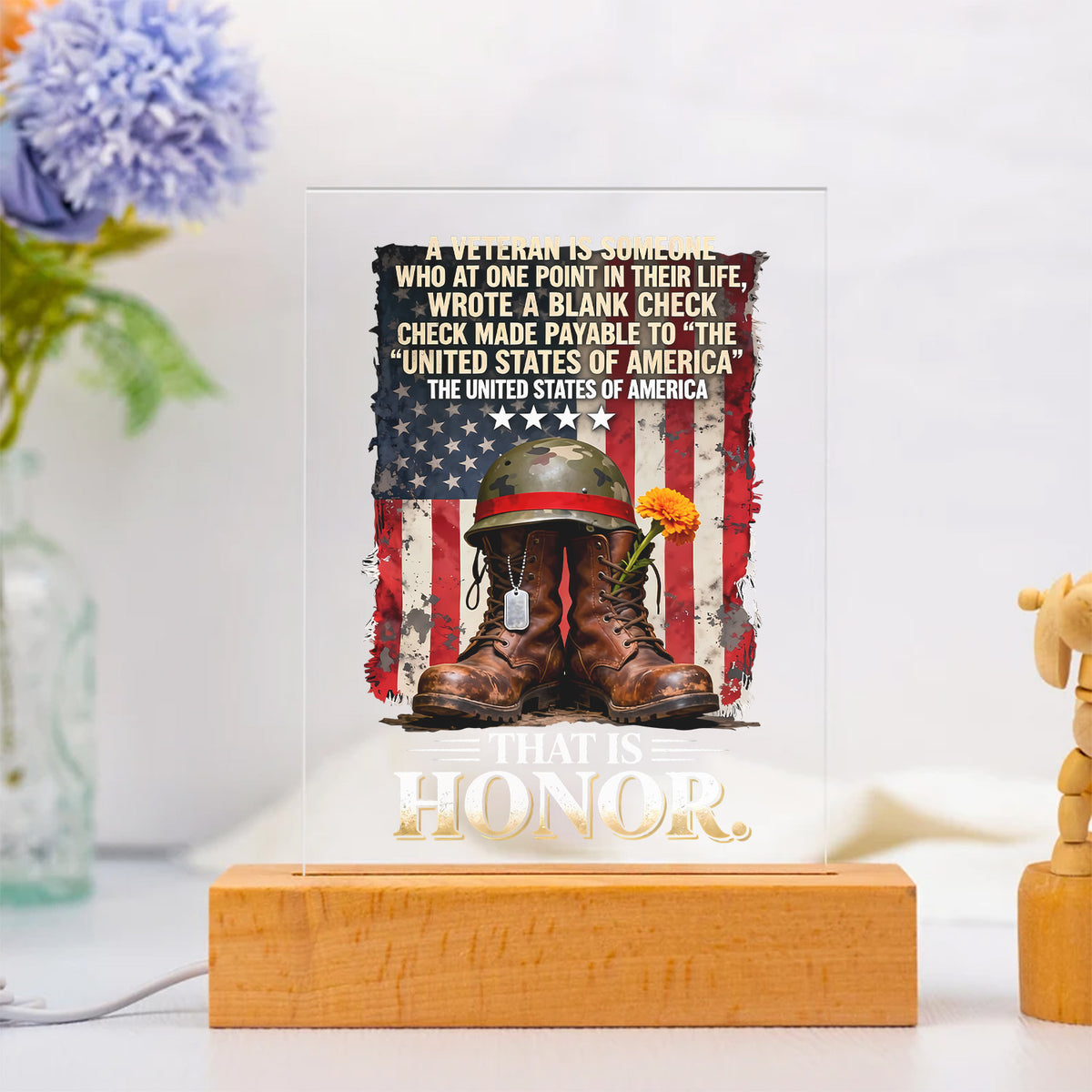 U.S. Veteran Honor Led Night Light