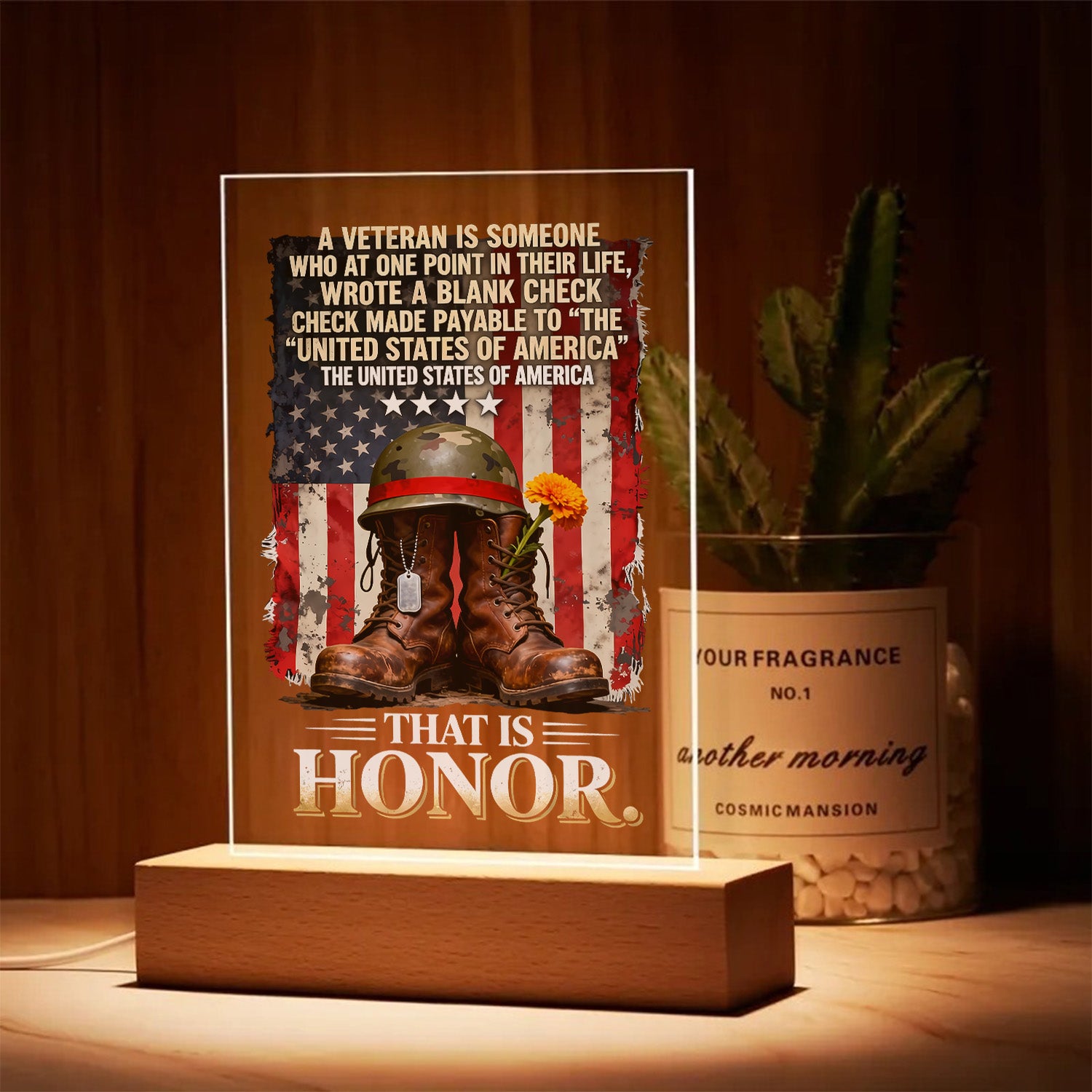 U.S. Veteran Honor Led Night Light