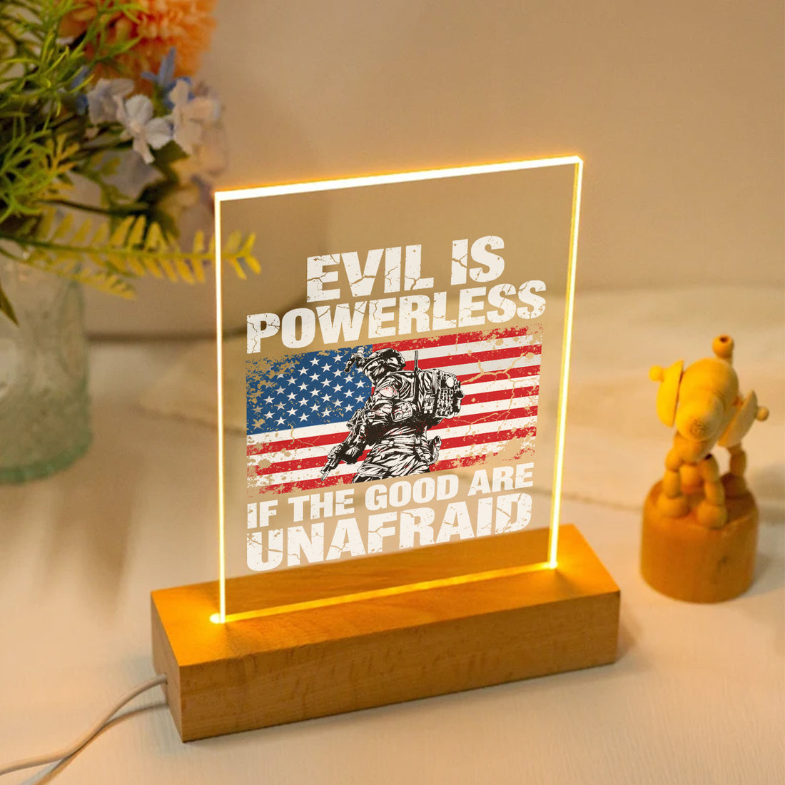 US Veteran Courage Led Night Light