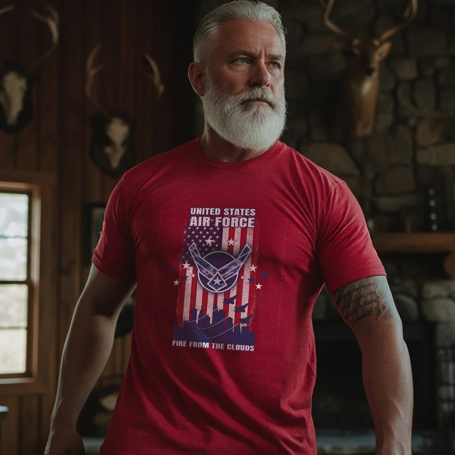 United States Air Force Fire from the Clouds T-Shirt Secondary image