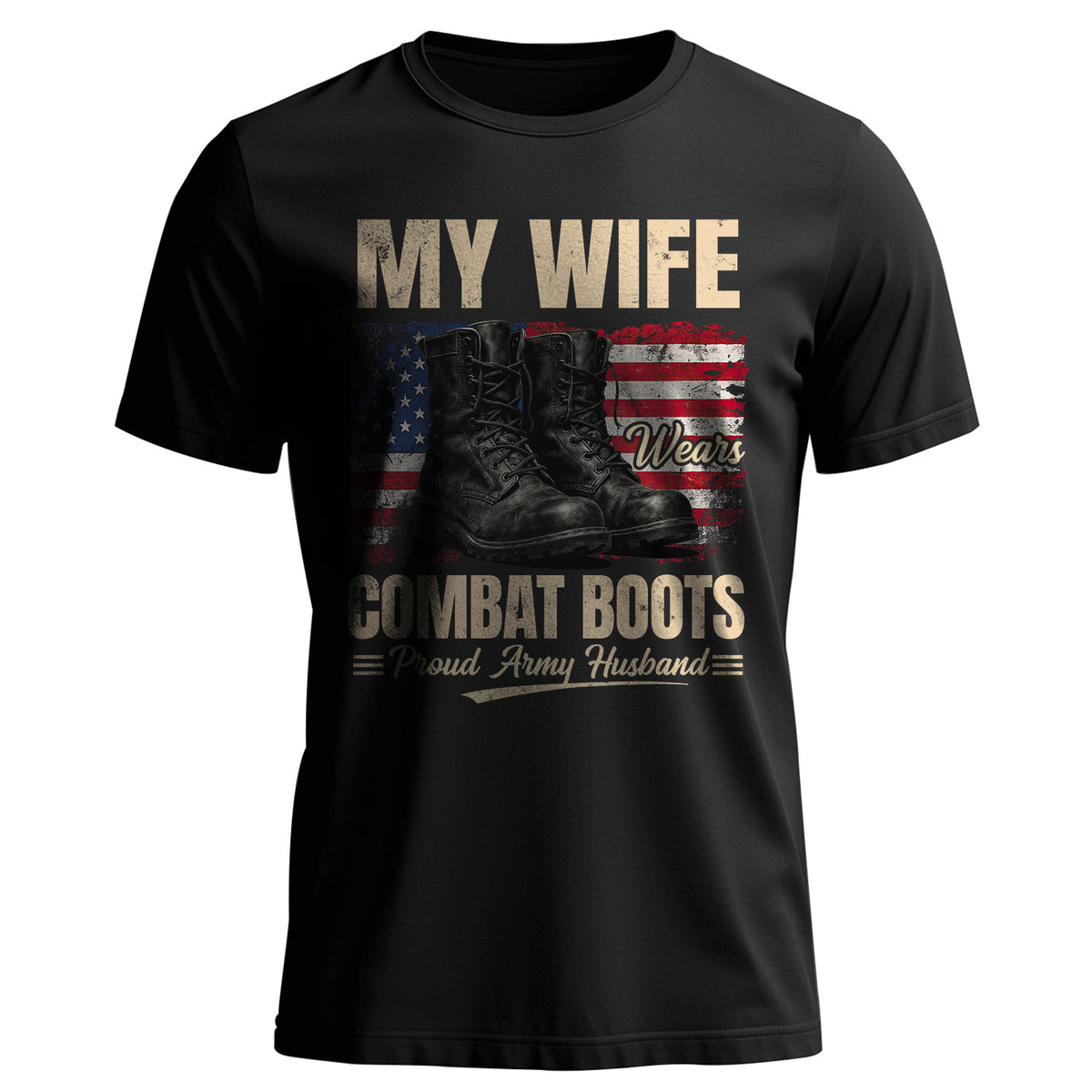 My Wife Wears Combat Boots Proud Army T-Shirt Main image