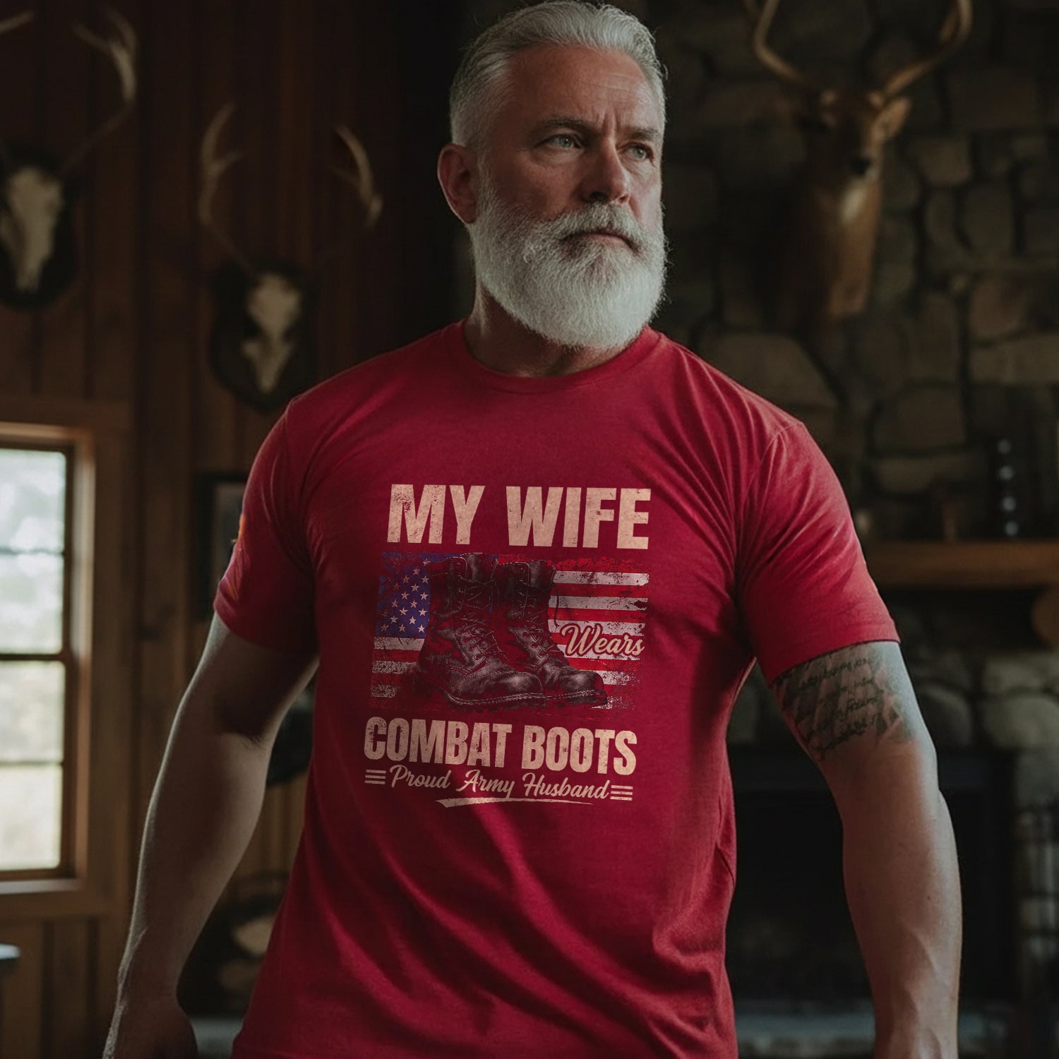 My Wife Wears Combat Boots Proud Army T-Shirt Secondary image