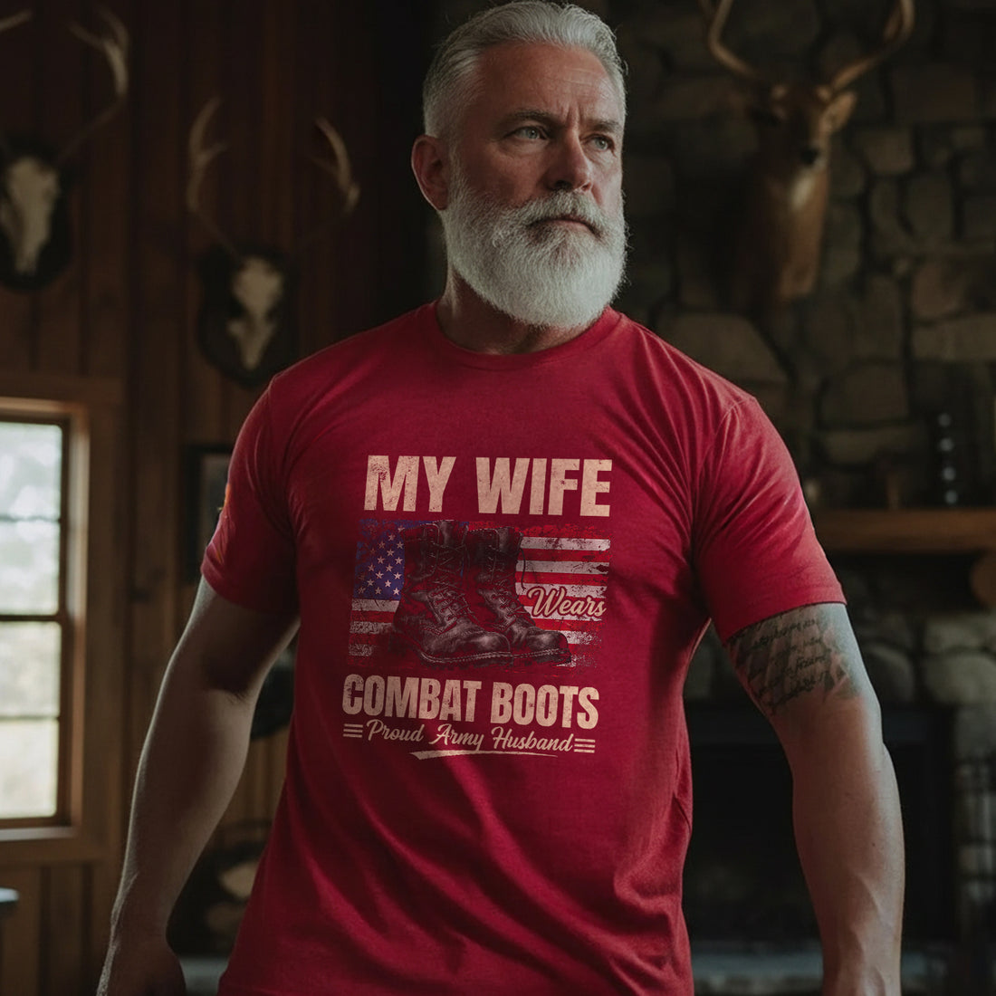 My Wife Wears Combat Boots Proud Army T-Shirt