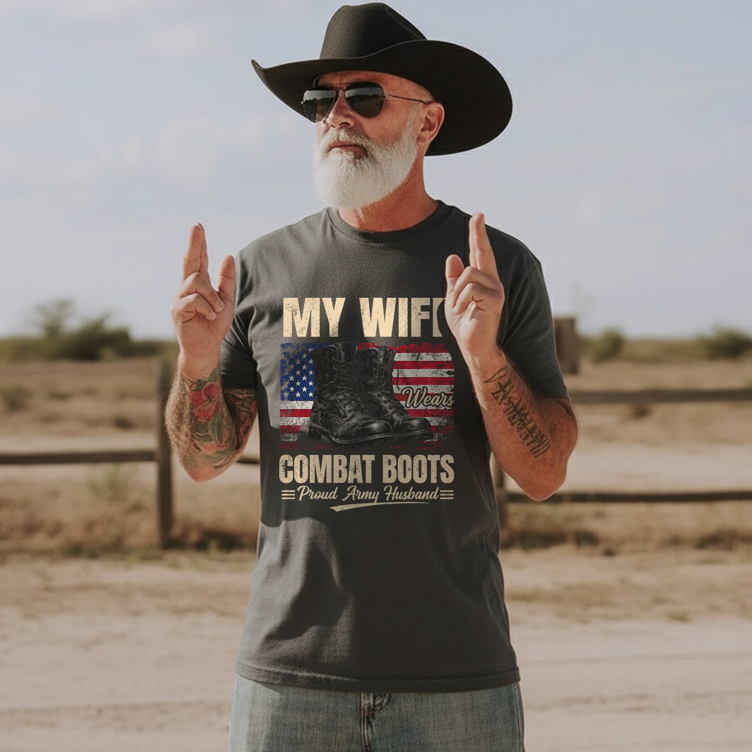 My Wife Wears Combat Boots Proud Army T-Shirt