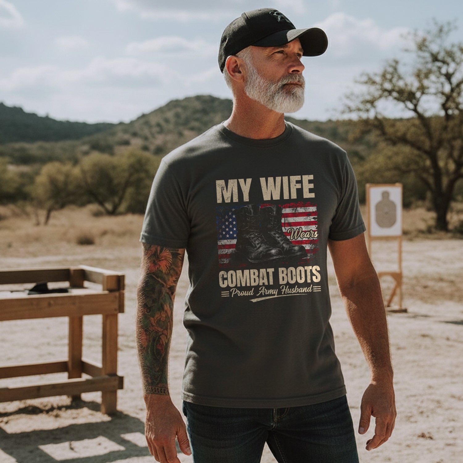 My Wife Wears Combat Boots Proud Army T-Shirt