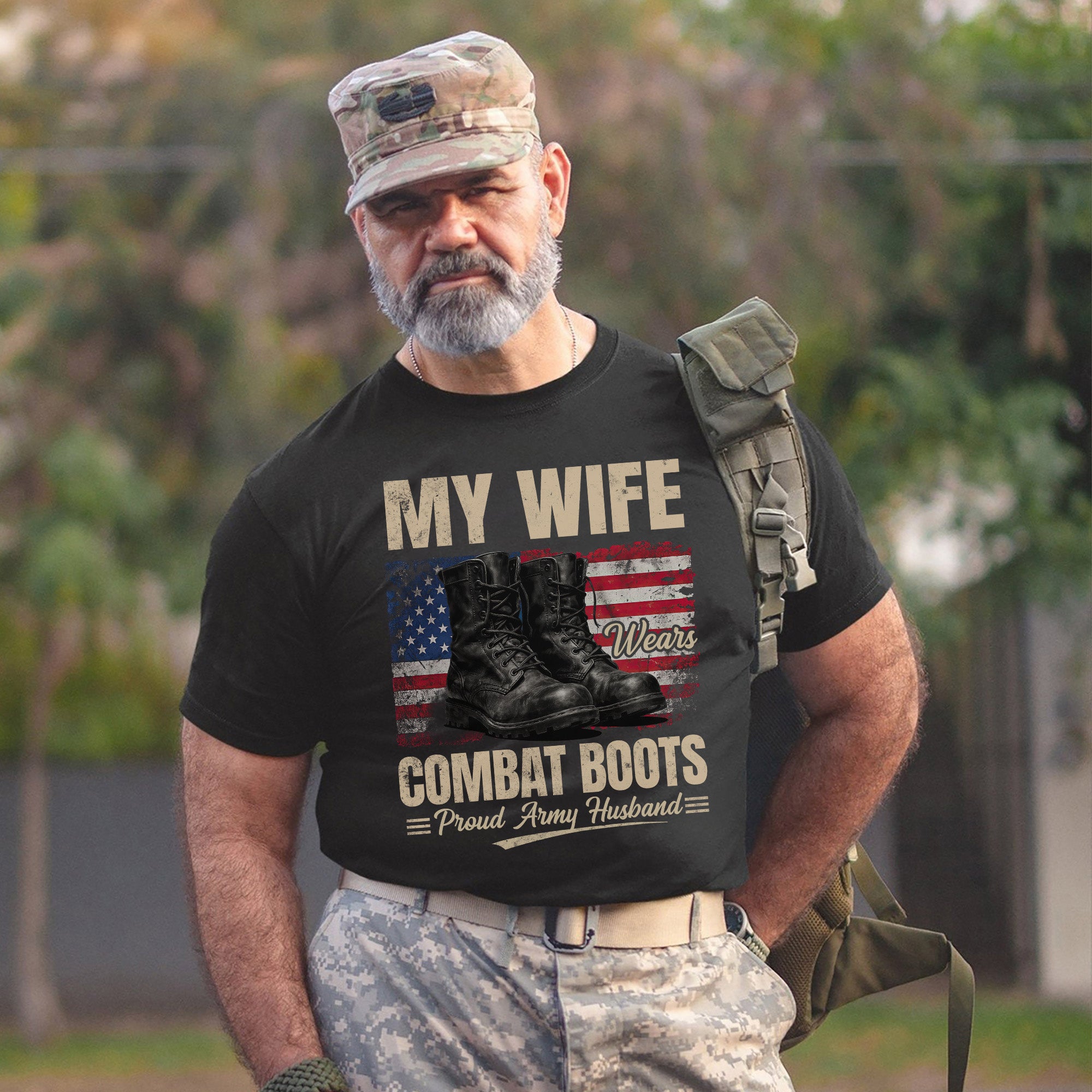 My Wife Wears Combat Boots Proud Army T-Shirt