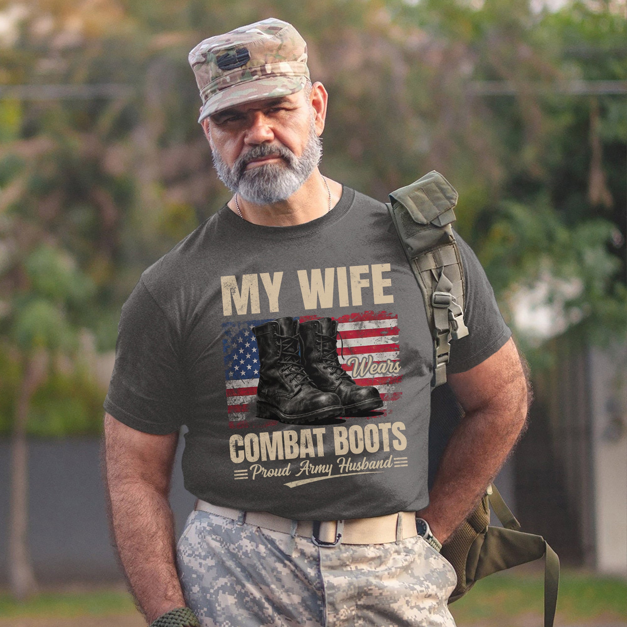 My Wife Wears Combat Boots Proud Army T-Shirt