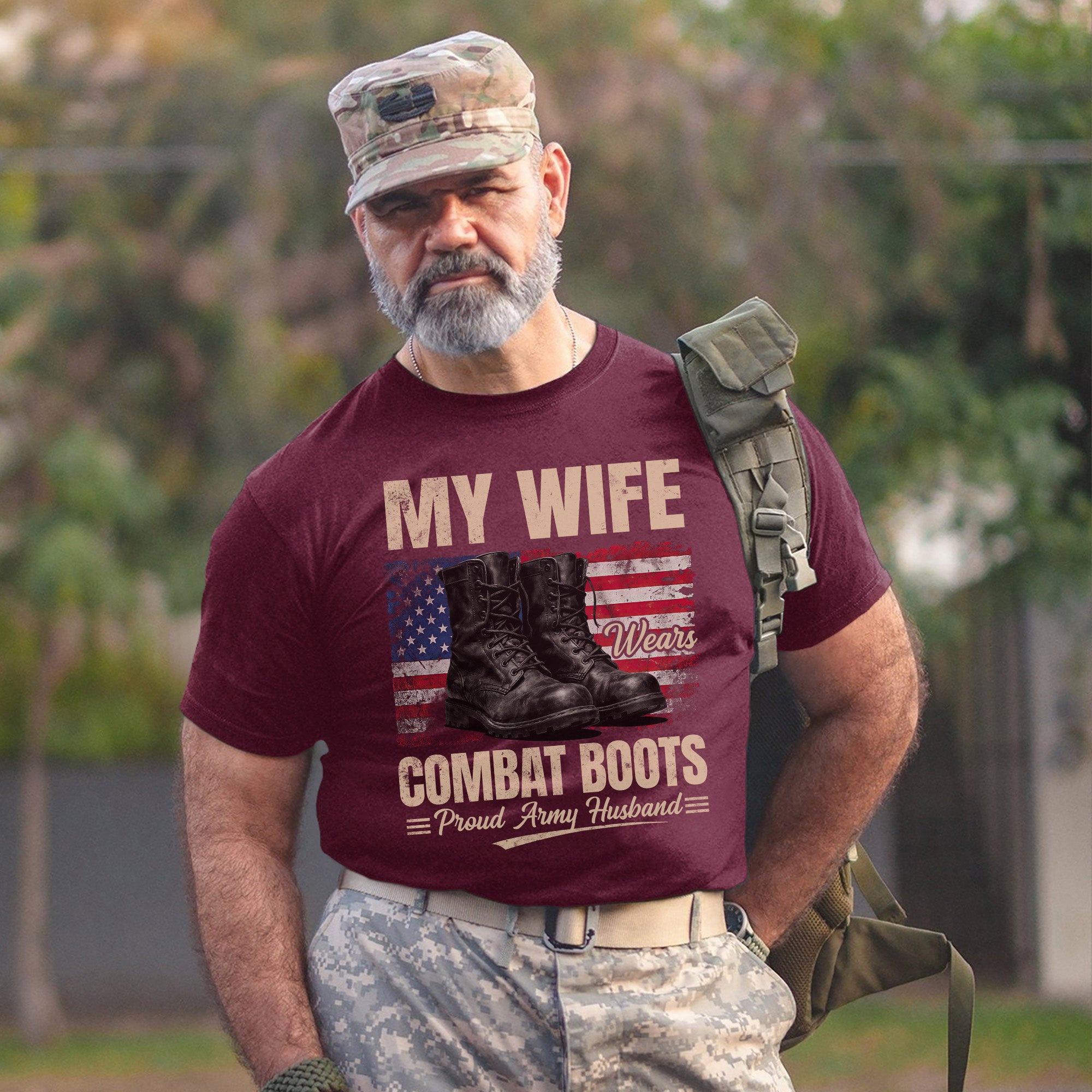 My Wife Wears Combat Boots Proud Army T-Shirt