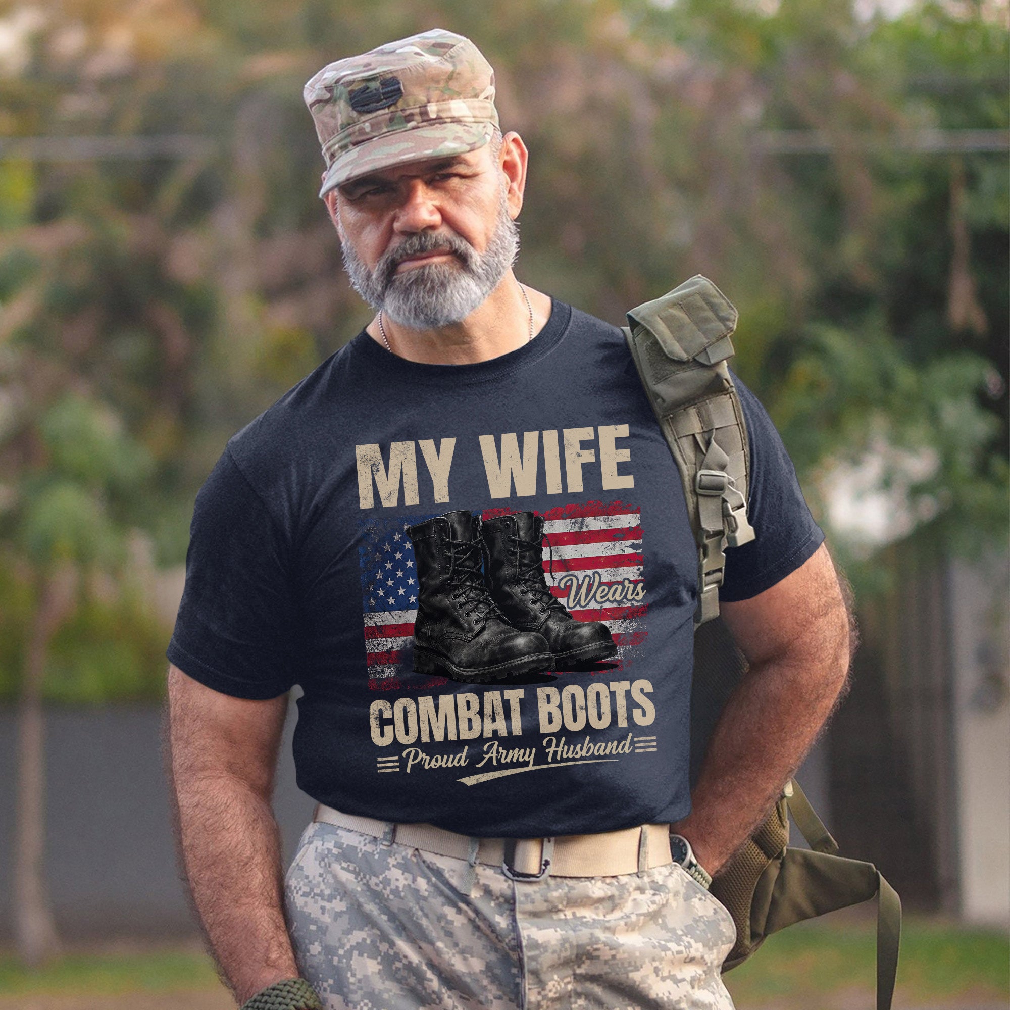 My Wife Wears Combat Boots Proud Army T-Shirt