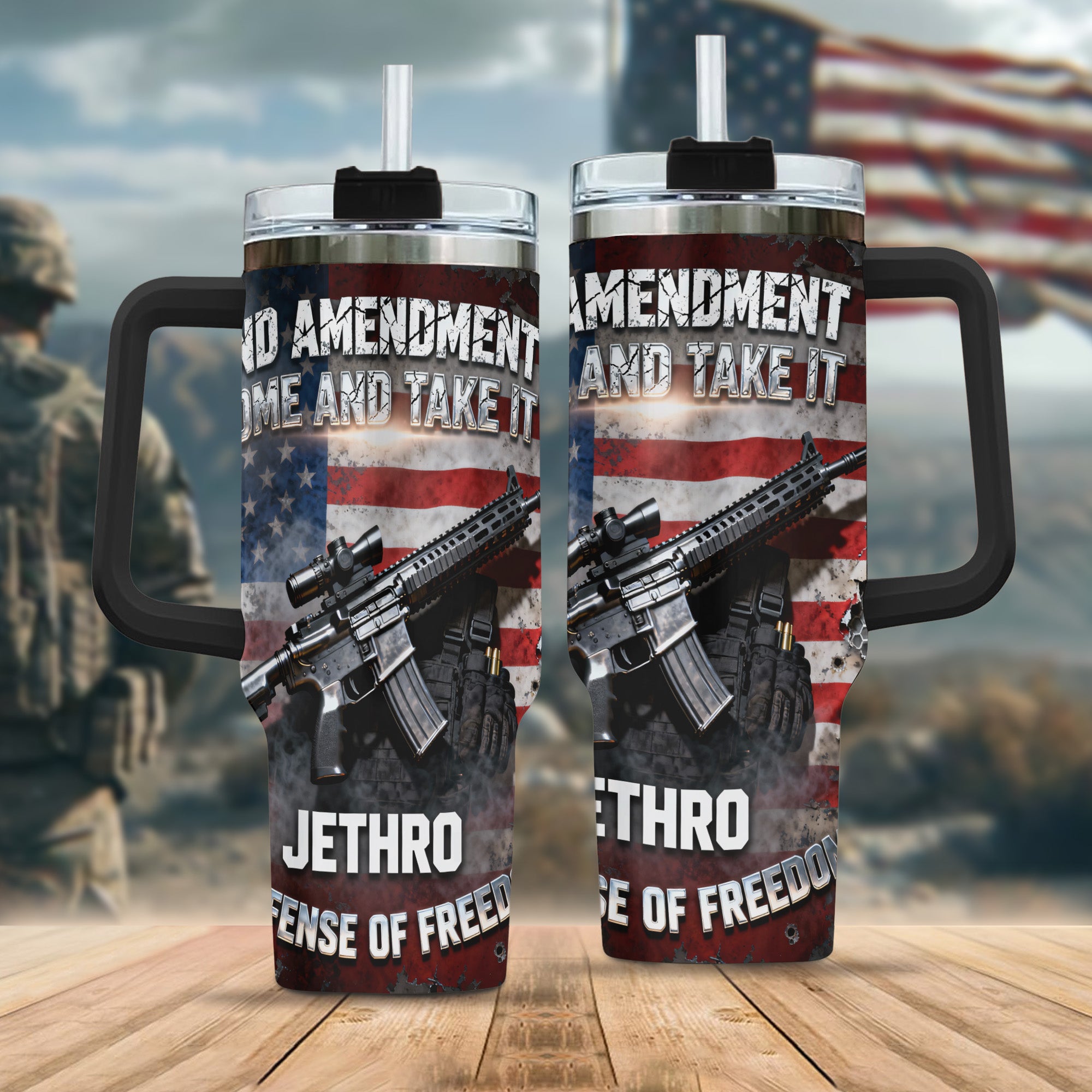 2nd Amendment All-over Print Tumbler 40oz
