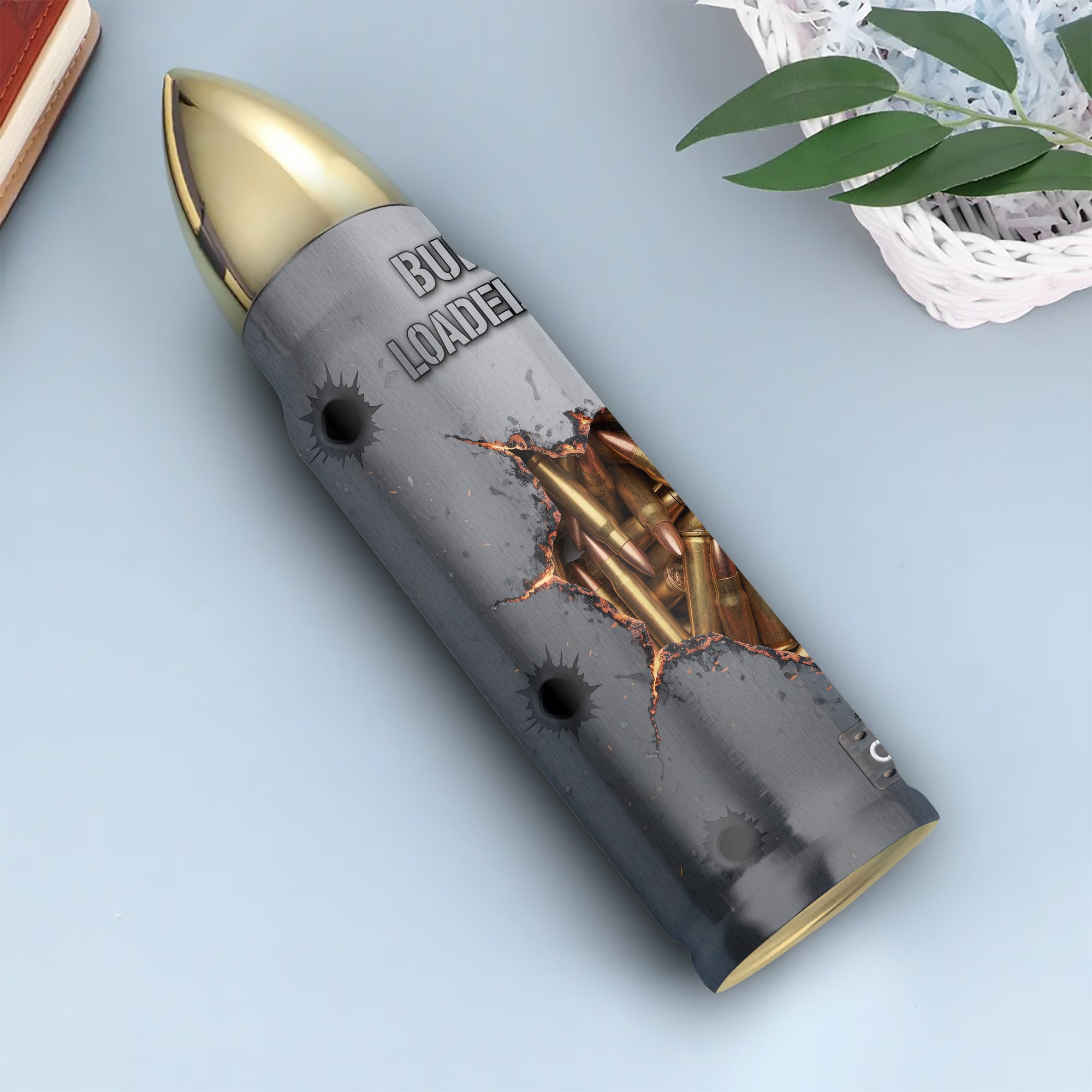 Strength Veteran All-over Print Personalized Bullet Tumbler