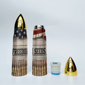 Second Amendment Veteran All-over Print Bullet Tumbler