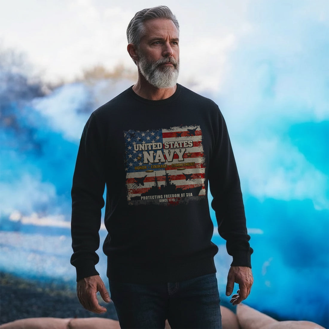 United States Navy Honor Courage Sweatshirt