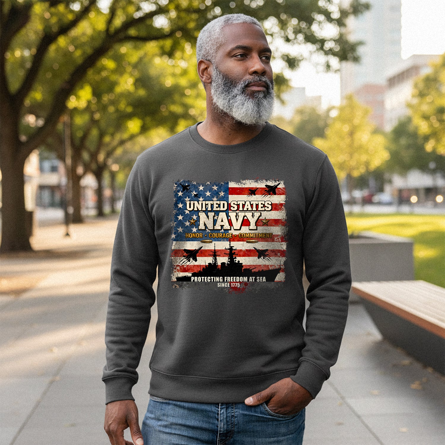 United States Navy Honor Courage Sweatshirt