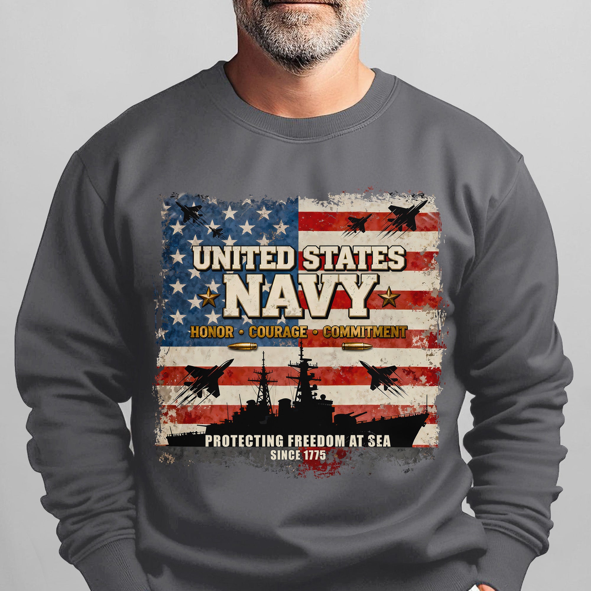 United States Navy Honor Courage Sweatshirt