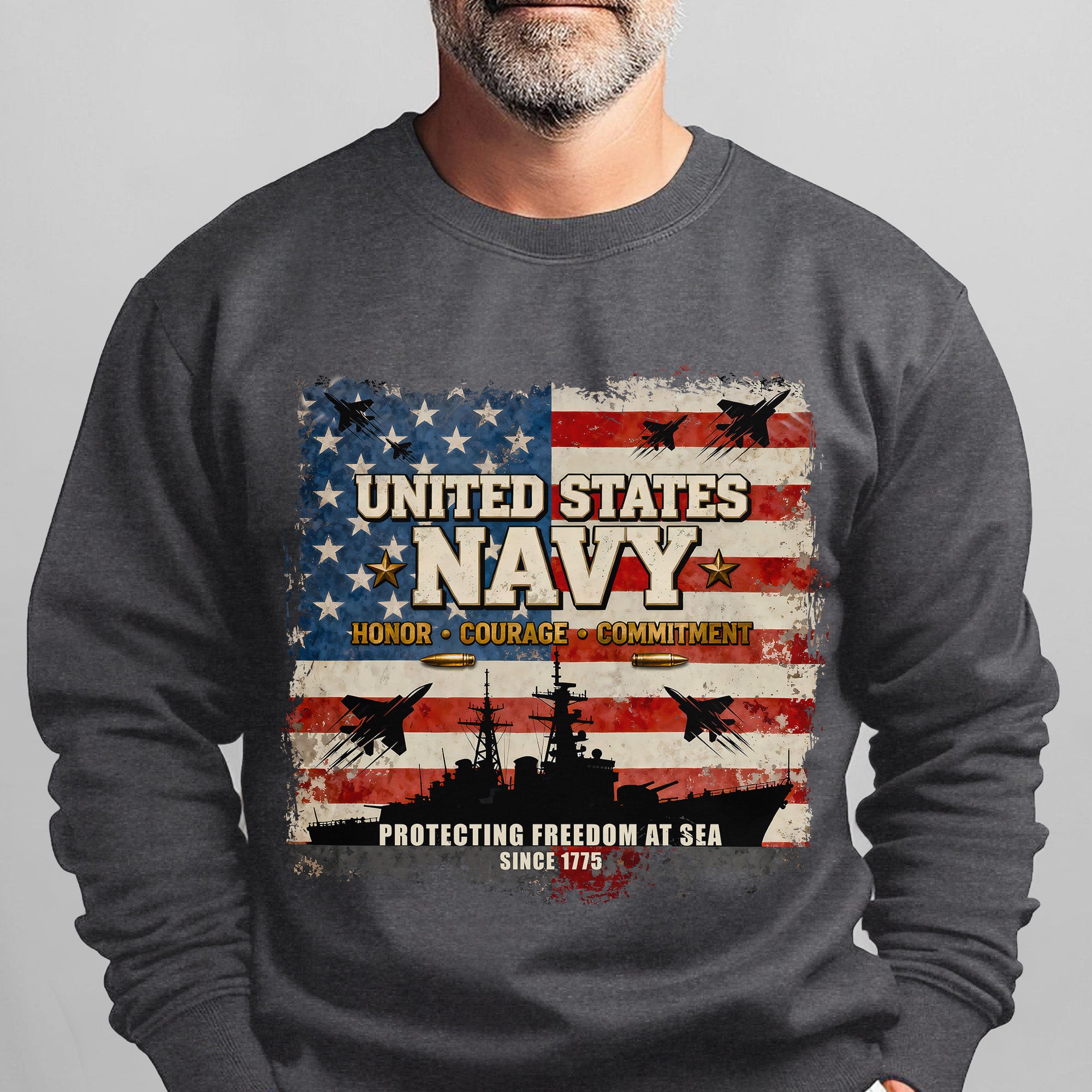 United States Navy Honor Courage Sweatshirt