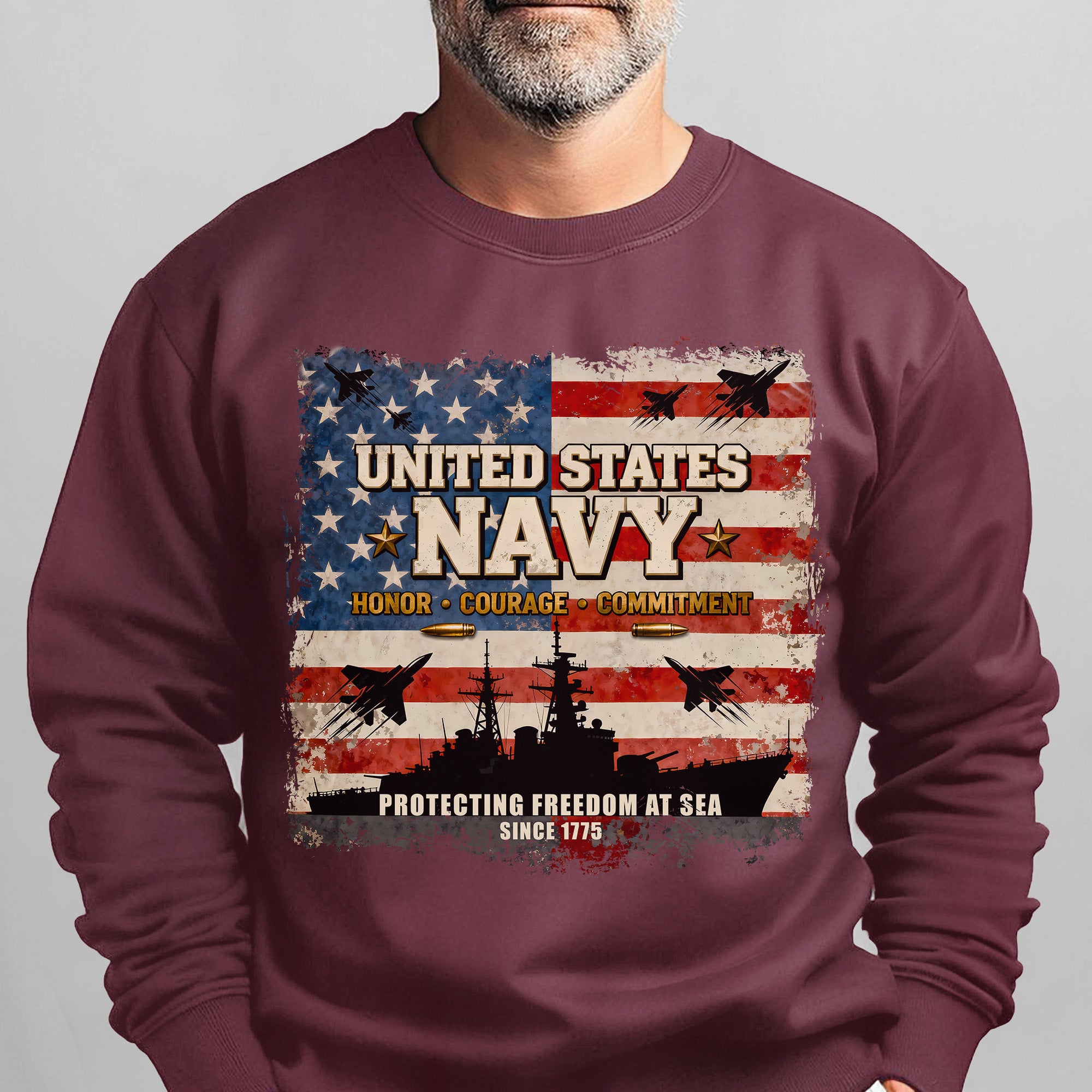 United States Navy Honor Courage Sweatshirt