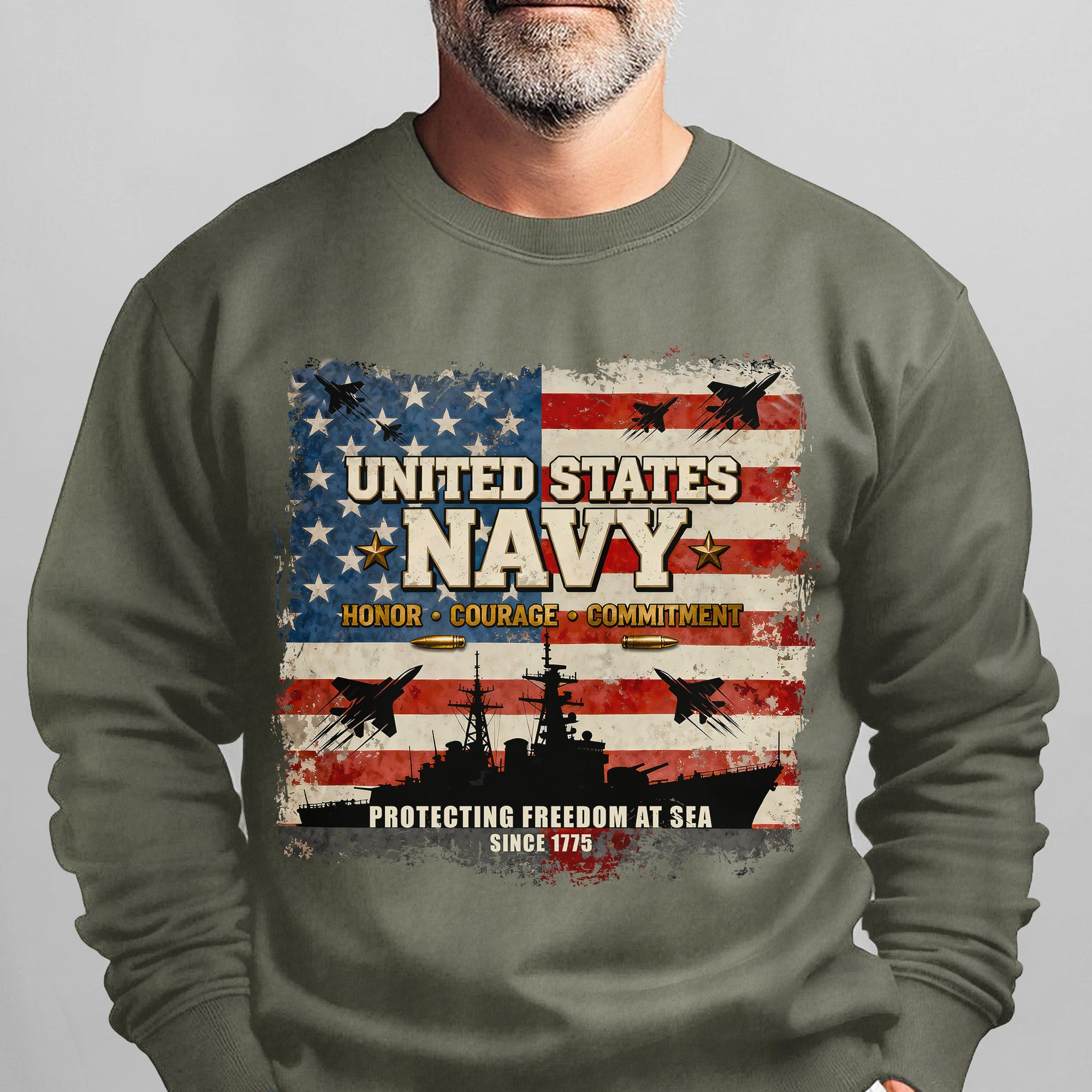 United States Navy Honor Courage Sweatshirt