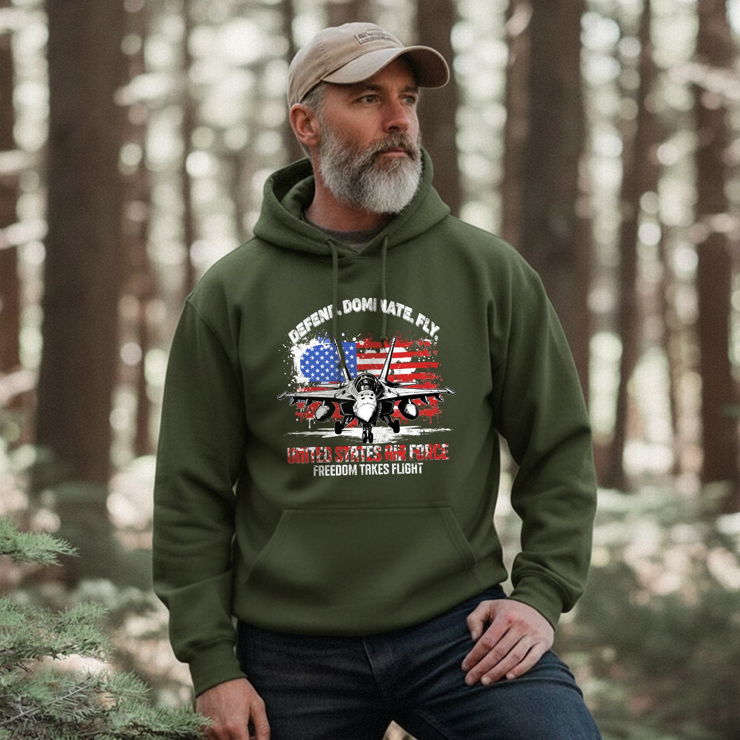 Defend Dominate Fly United States Air Force Hoodie