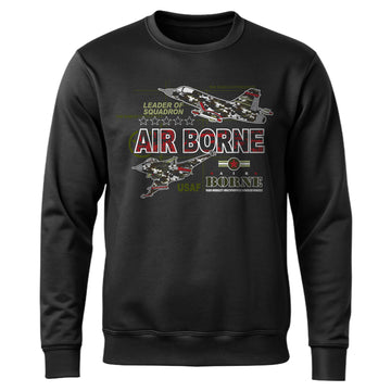 Leader of Squadron The Shield of Freedom Airborne USAF High Mobility Multipurpose Wheeled Vehicle Sweatshirt