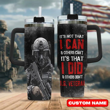 US Veteran Pride All-over Print Personalized Tumbler 40oz