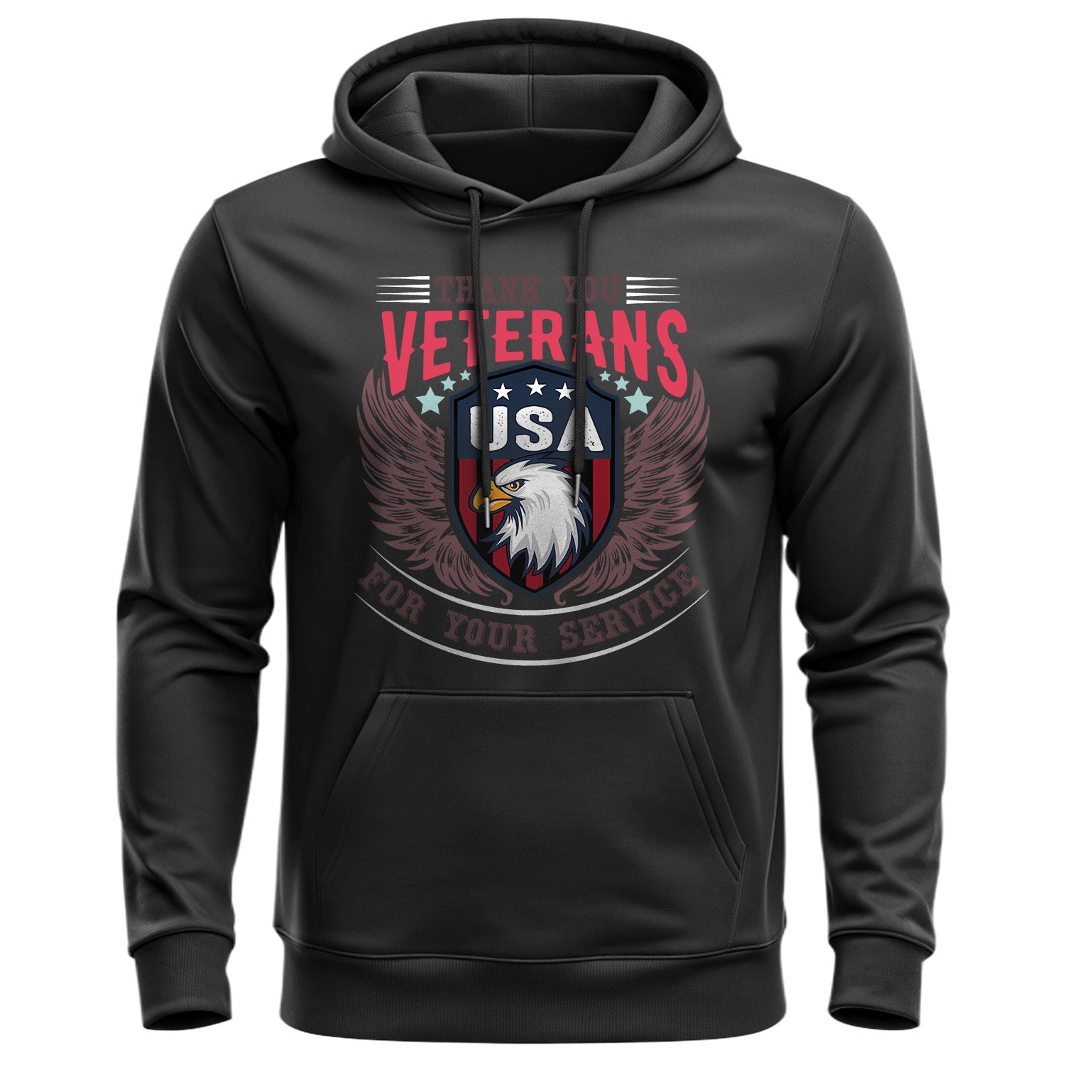 Thank You Veterans USA For Your Service Military Patriotic American Flag Honor Hoodie