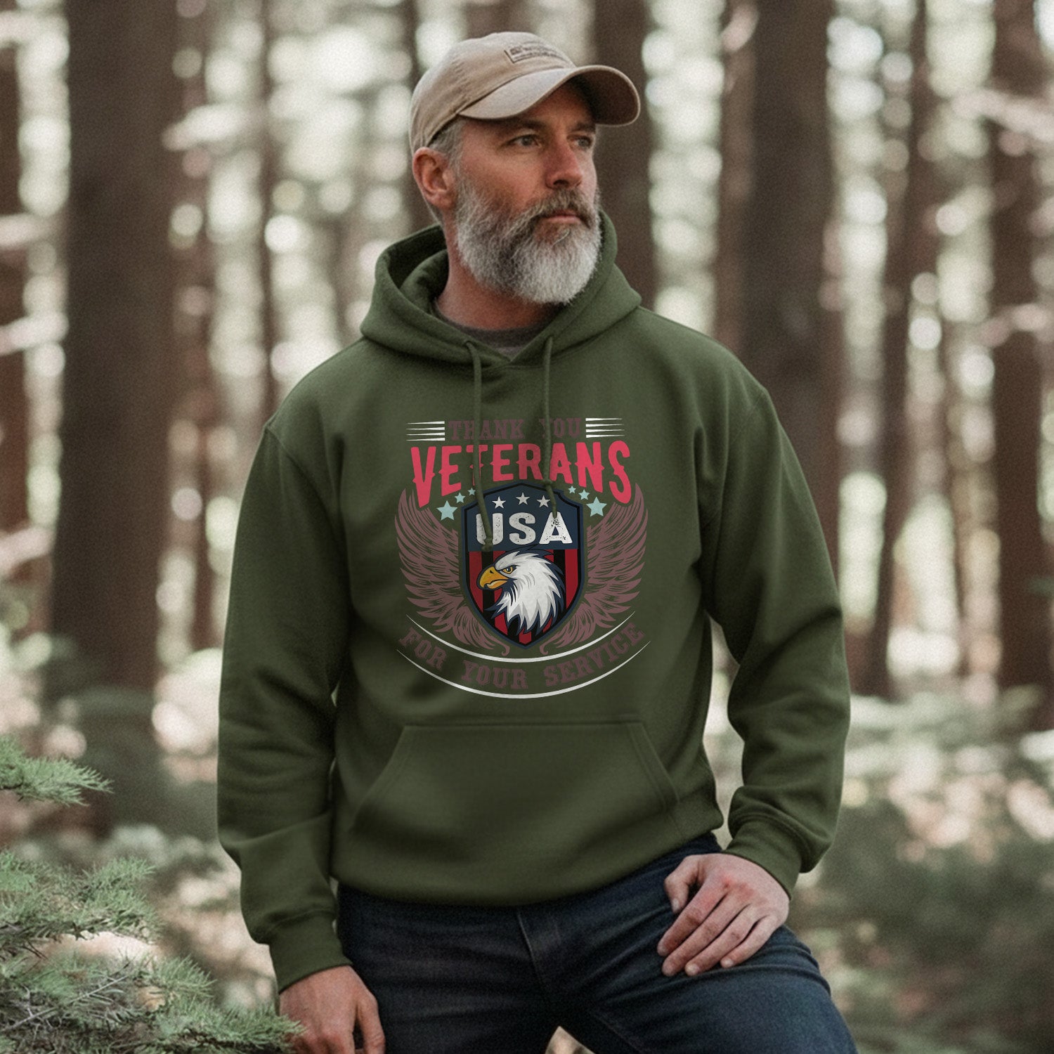 Thank You Veterans USA For Your Service Military Patriotic American Flag Honor Hoodie