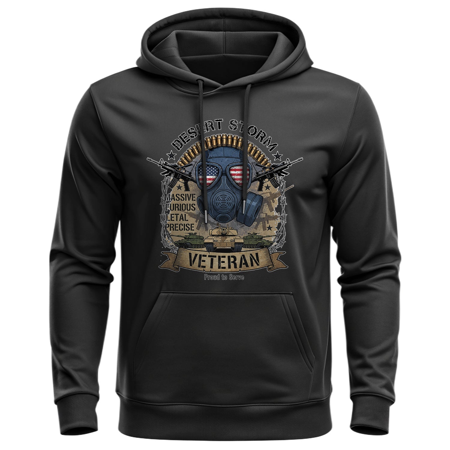 Desert Storm Massive Furious Lethal Precise Hoodie