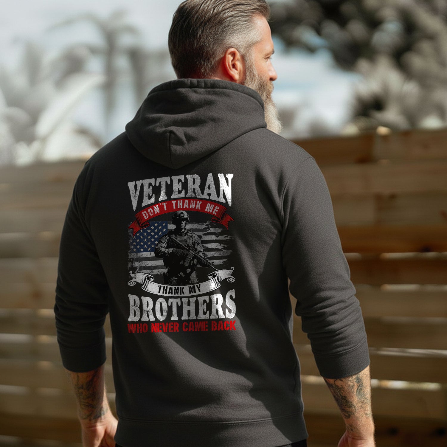 Veteran Don't Thank Me Thank My Brothers Hoodie