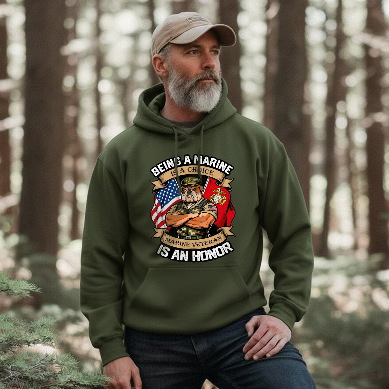Being a Marine Is a Choice Marine Veteran Hoodie