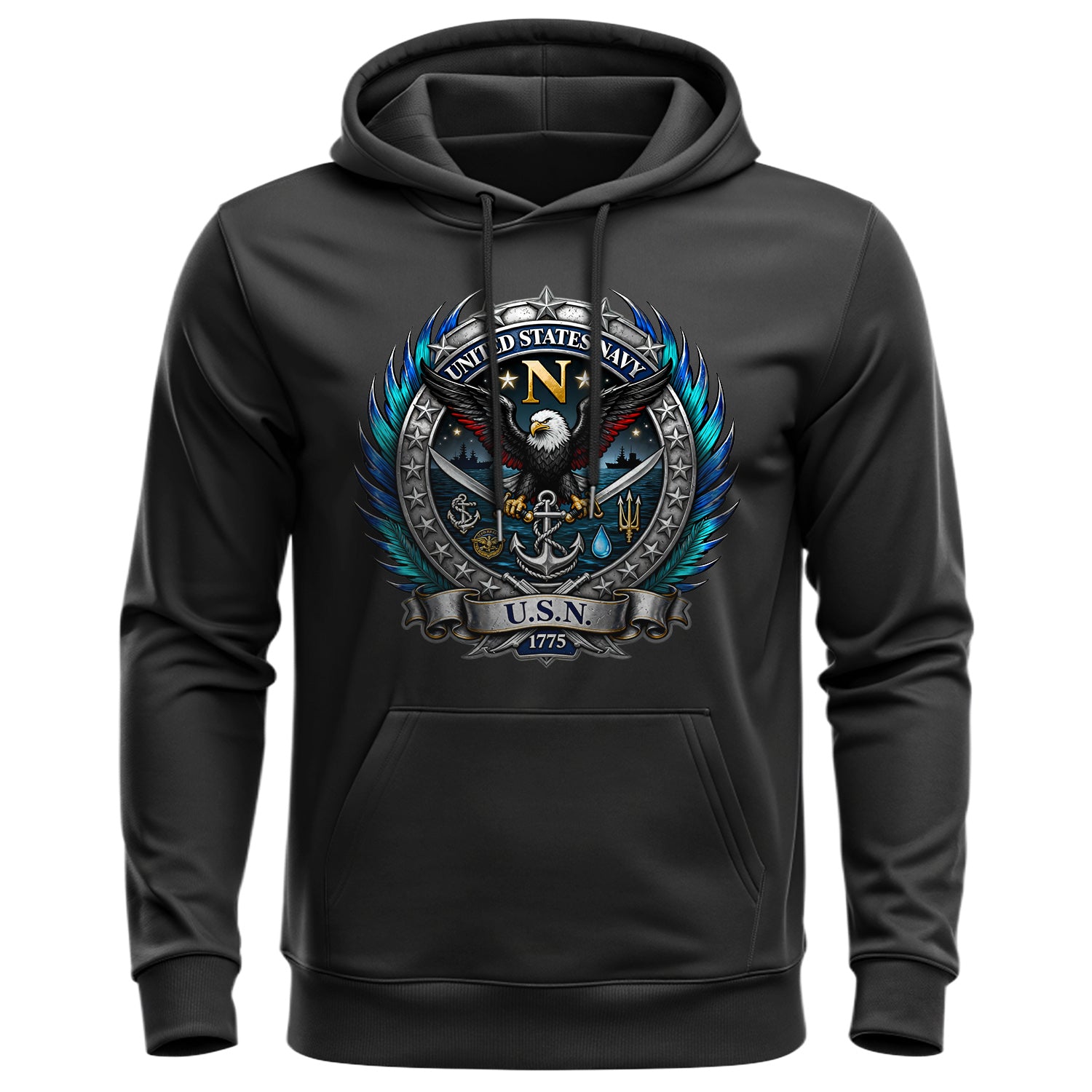 United States Navy USN 1775 Military Hoodie
