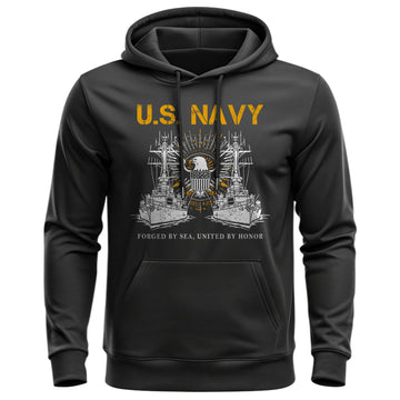 US Navy Forged by Sea United by Honor Hoodie
