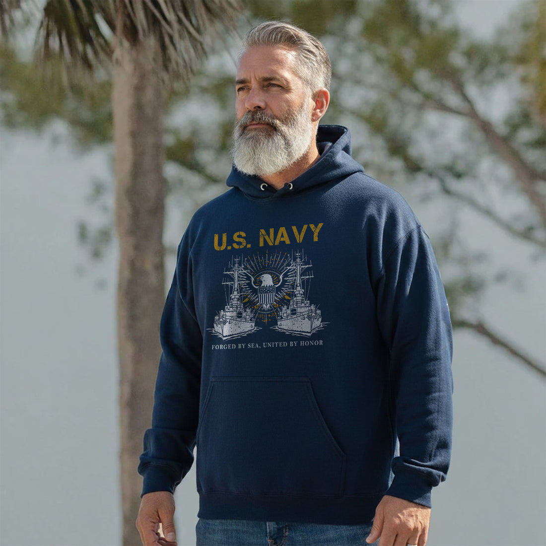 US Navy Forged by Sea United by Honor Hoodie