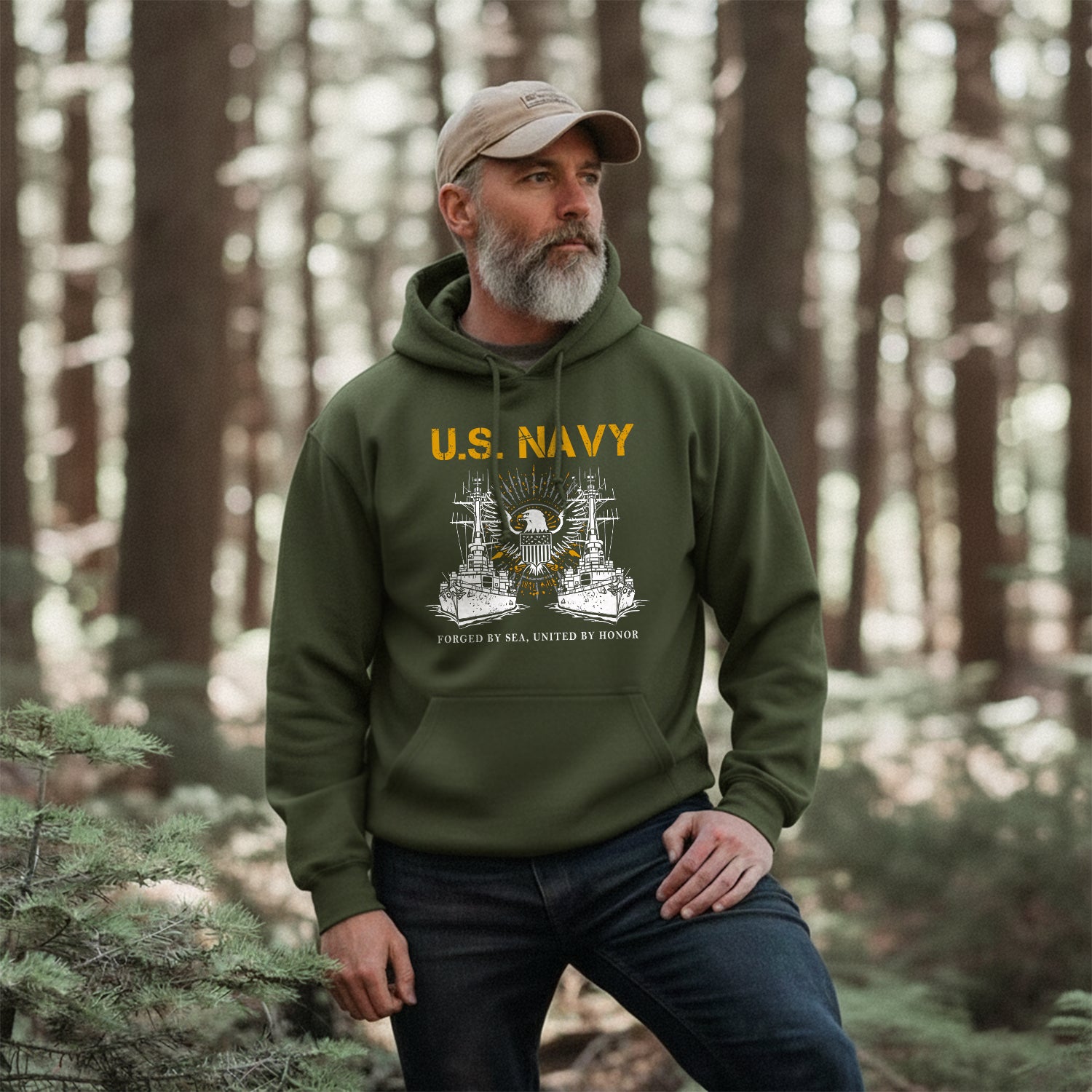 US Navy Forged by Sea United by Honor Hoodie
