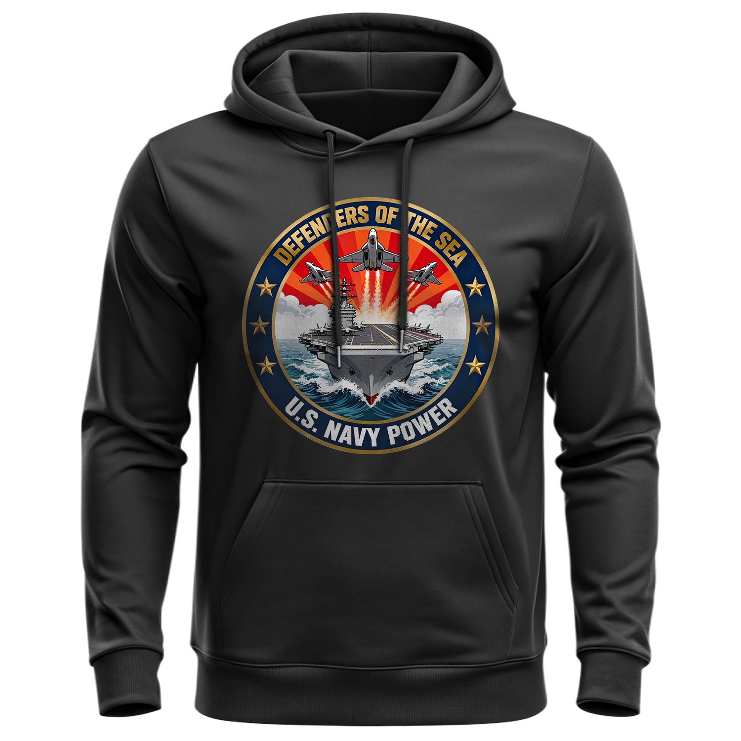 Defenders of the Sea US Navy Power Military Hoodie