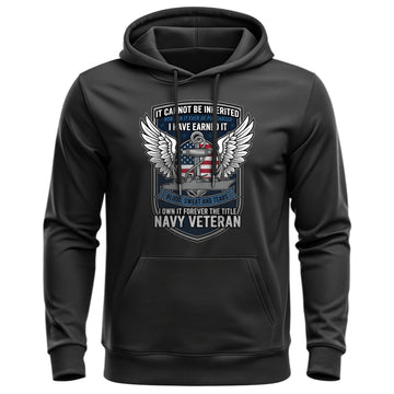 Earned Through Sacrifice Navy Veteran Pride Hoodie