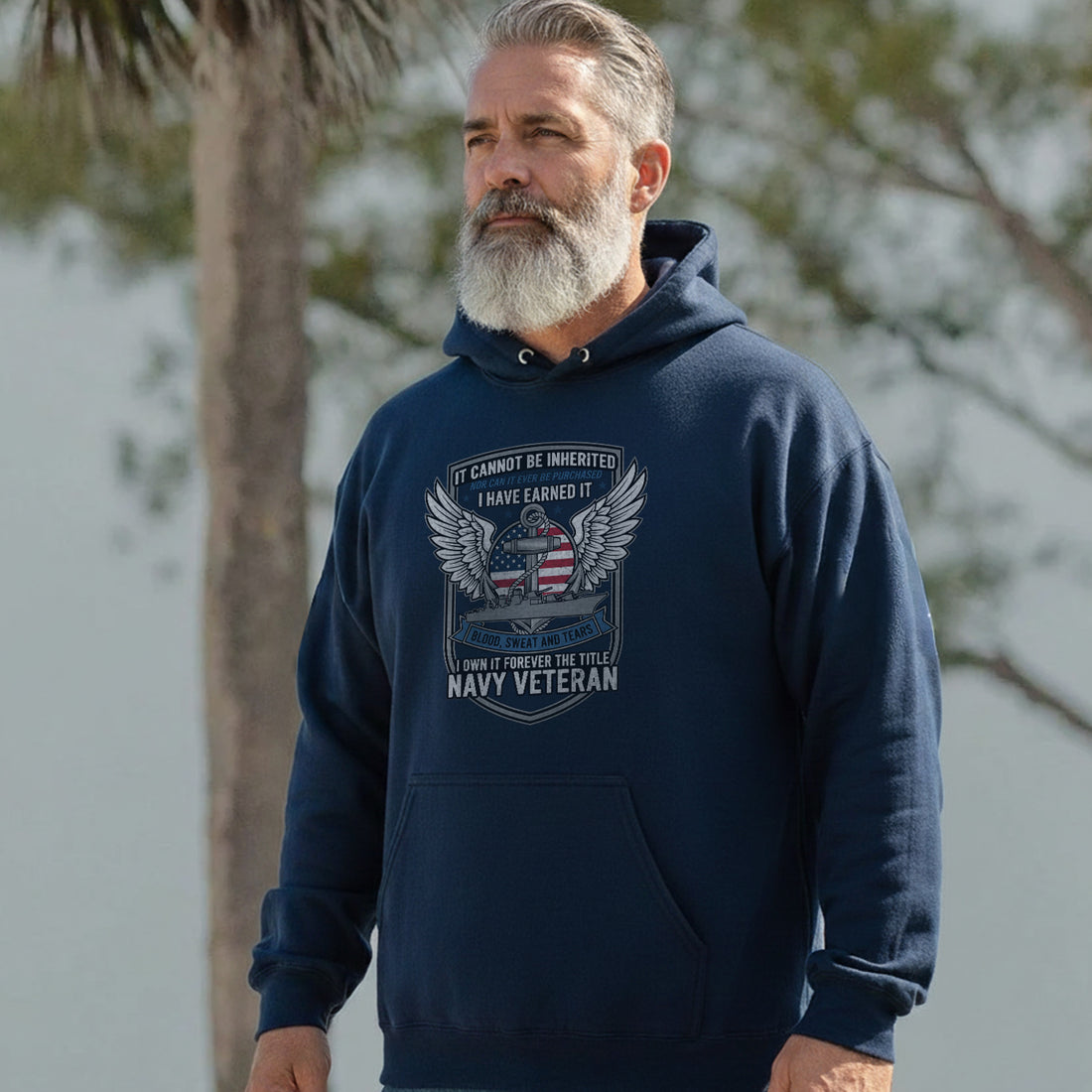 Earned Through Sacrifice Navy Veteran Pride Hoodie
