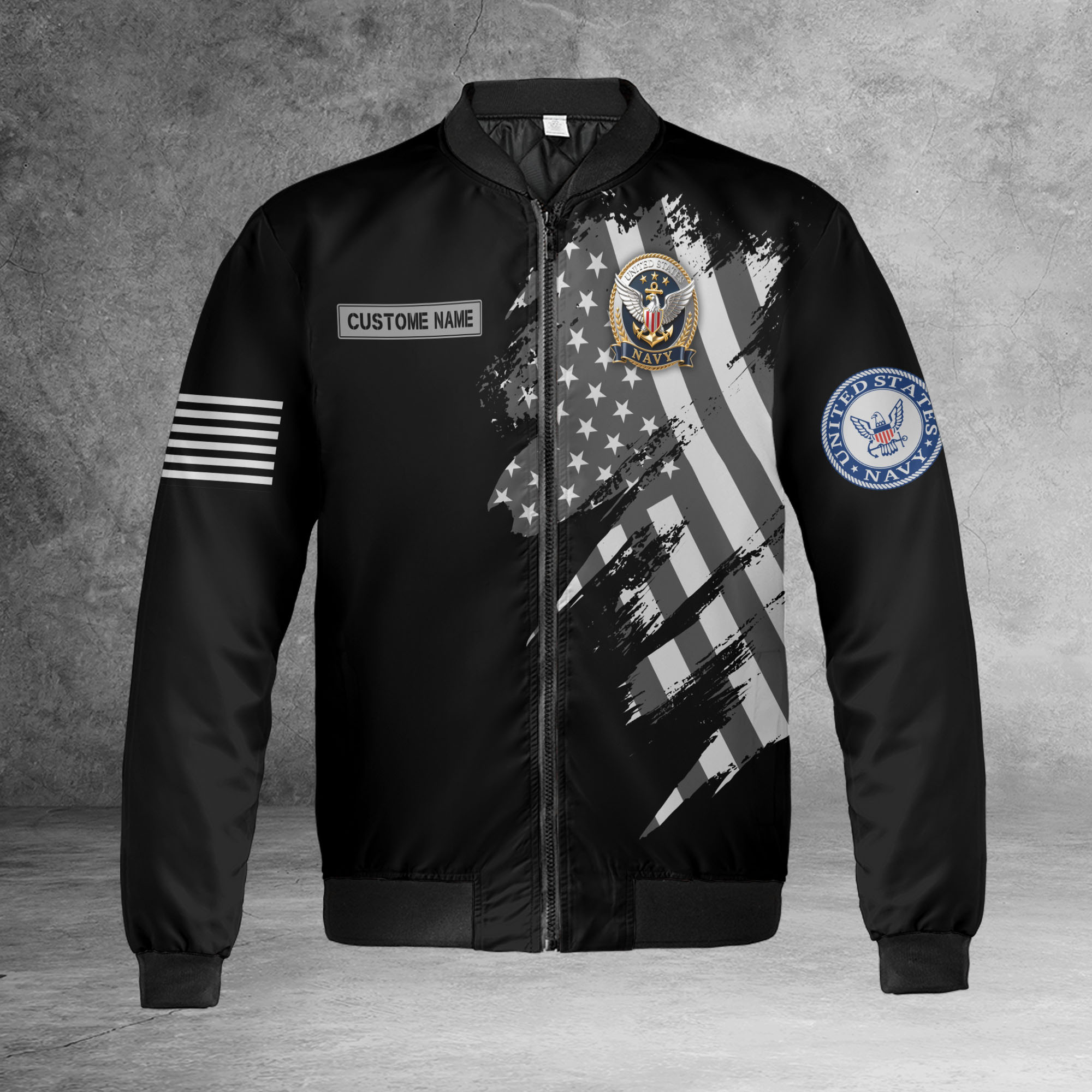 U.S. Navy Honor Personalized All-over Print Bomber Jacket
