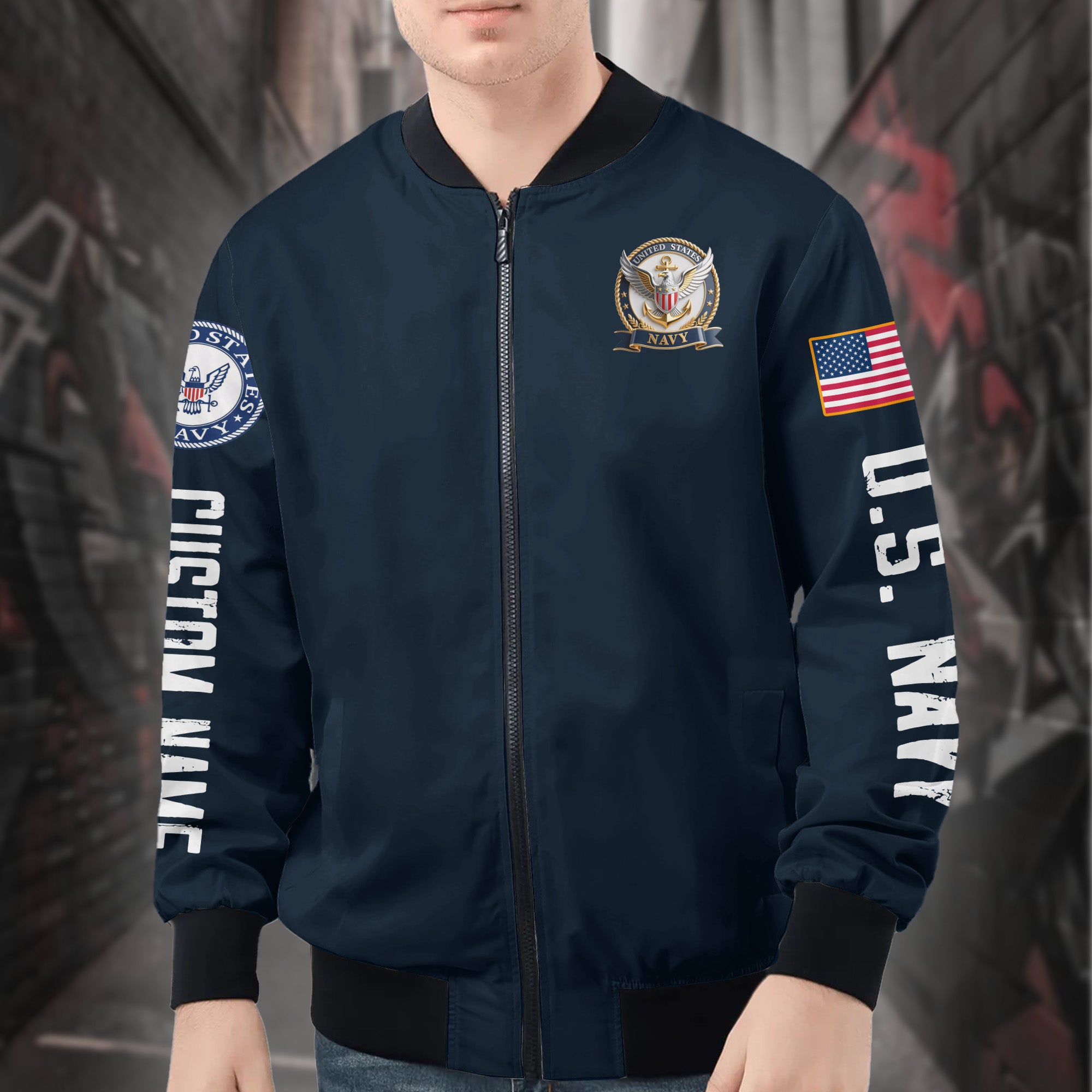 Veteran Honor Personalized All-over Print Bomber Jacket Secondary image