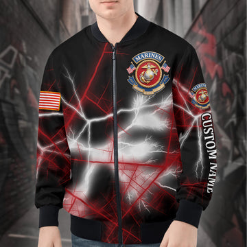 U.S. Marines Personalized All-over Print Bomber Jacket