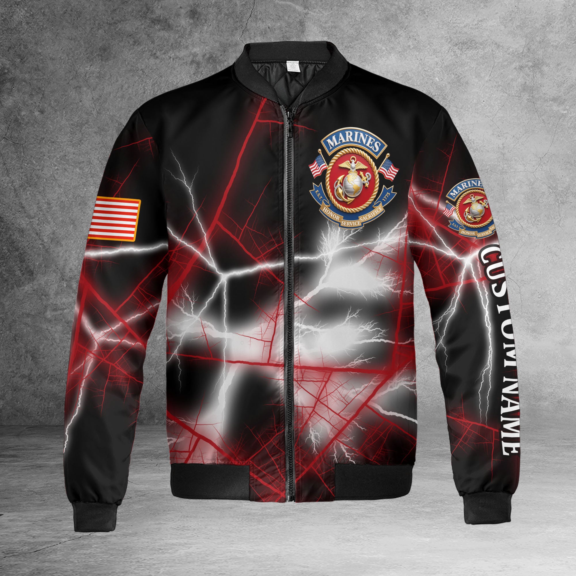 U.S. Marines Personalized All-over Print Bomber Jacket