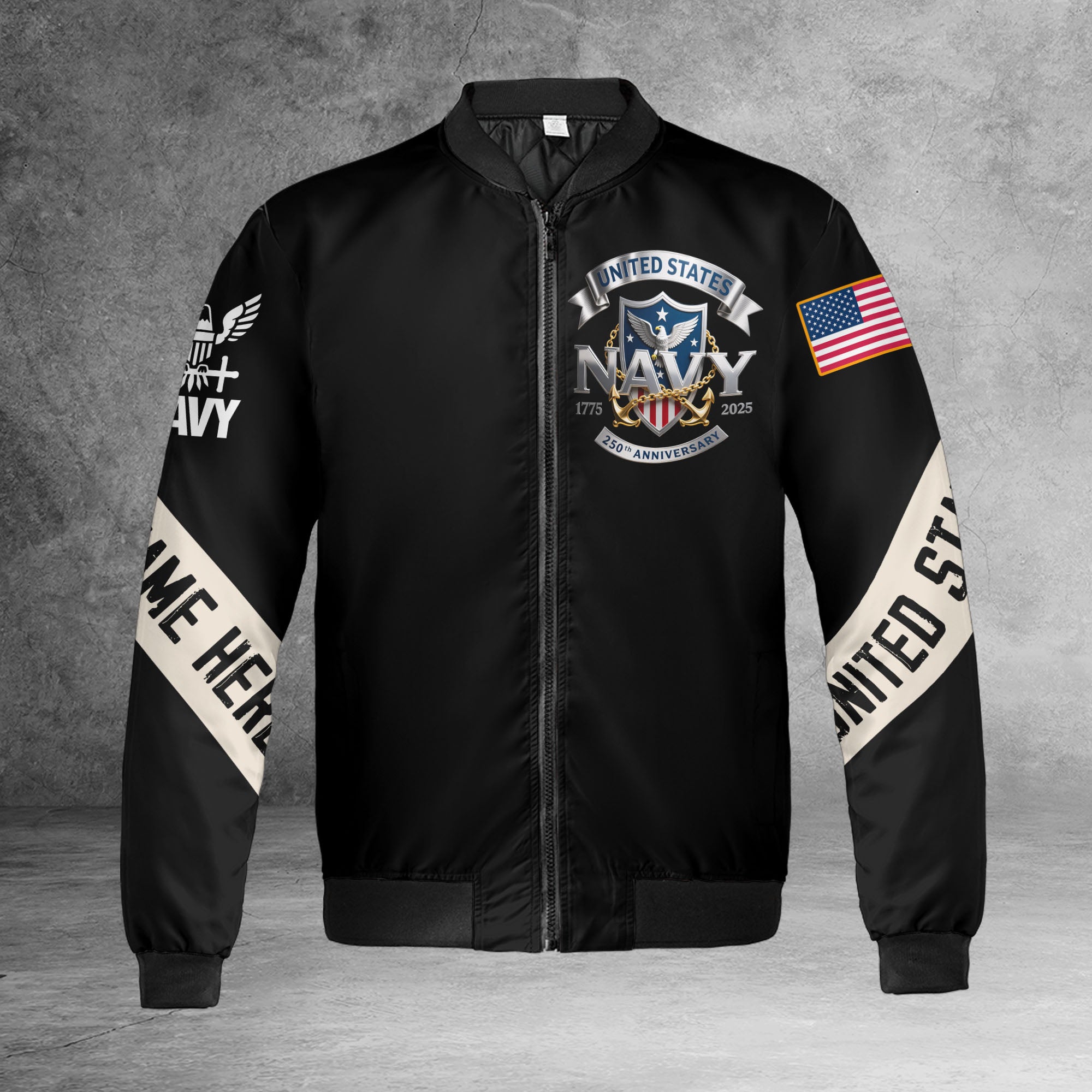 United in Honor Personalized All-over Print Bomber Jacket
