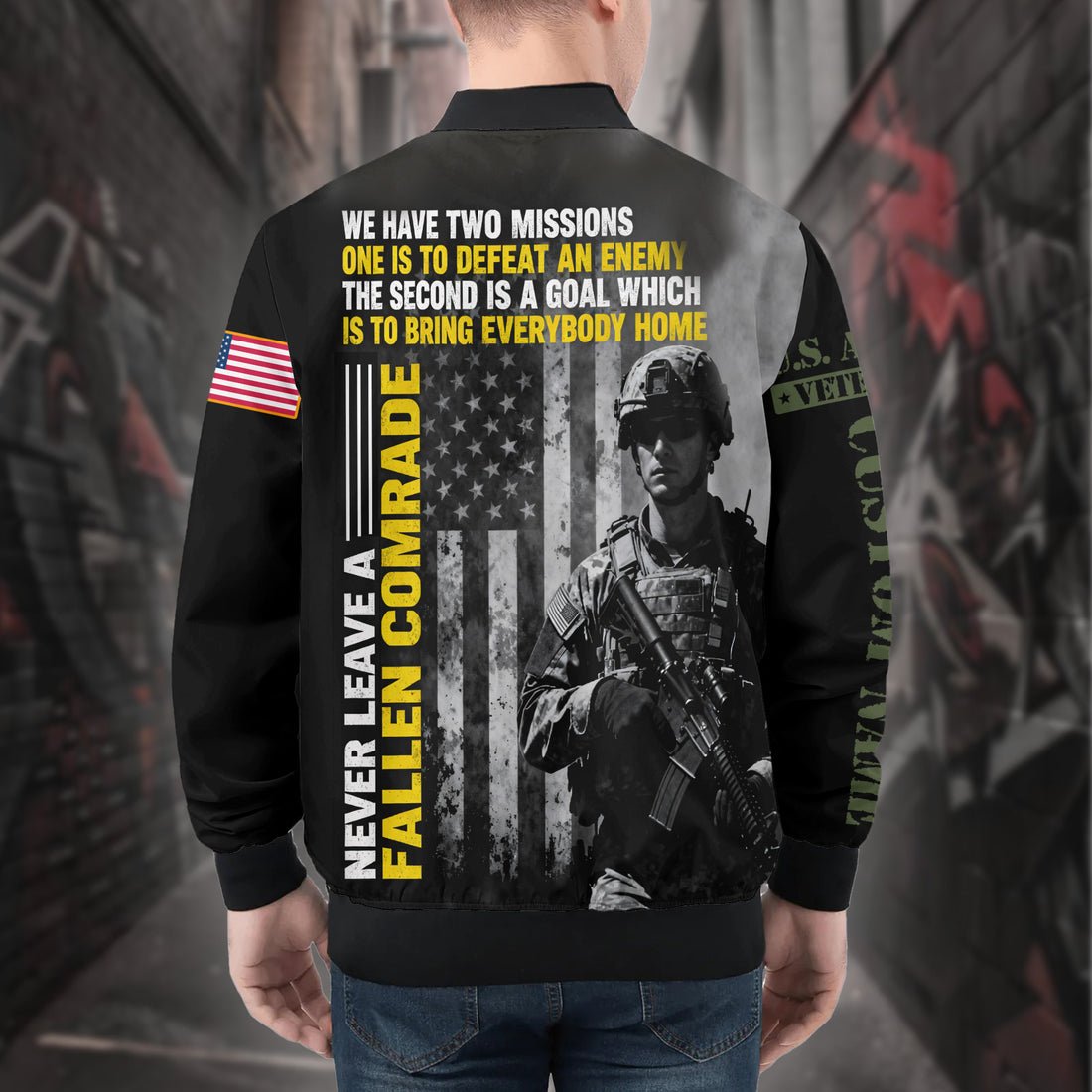 U.S Army Personalized All-over Print Bomber Jacket