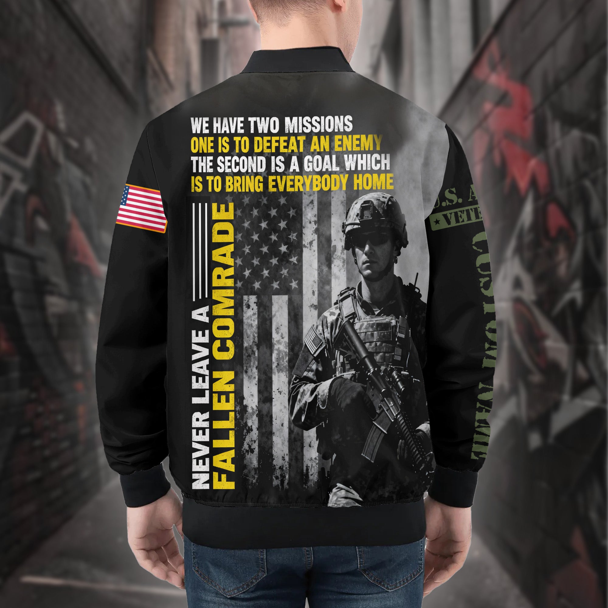U.S Army Personalized All-over Print Bomber Jacket